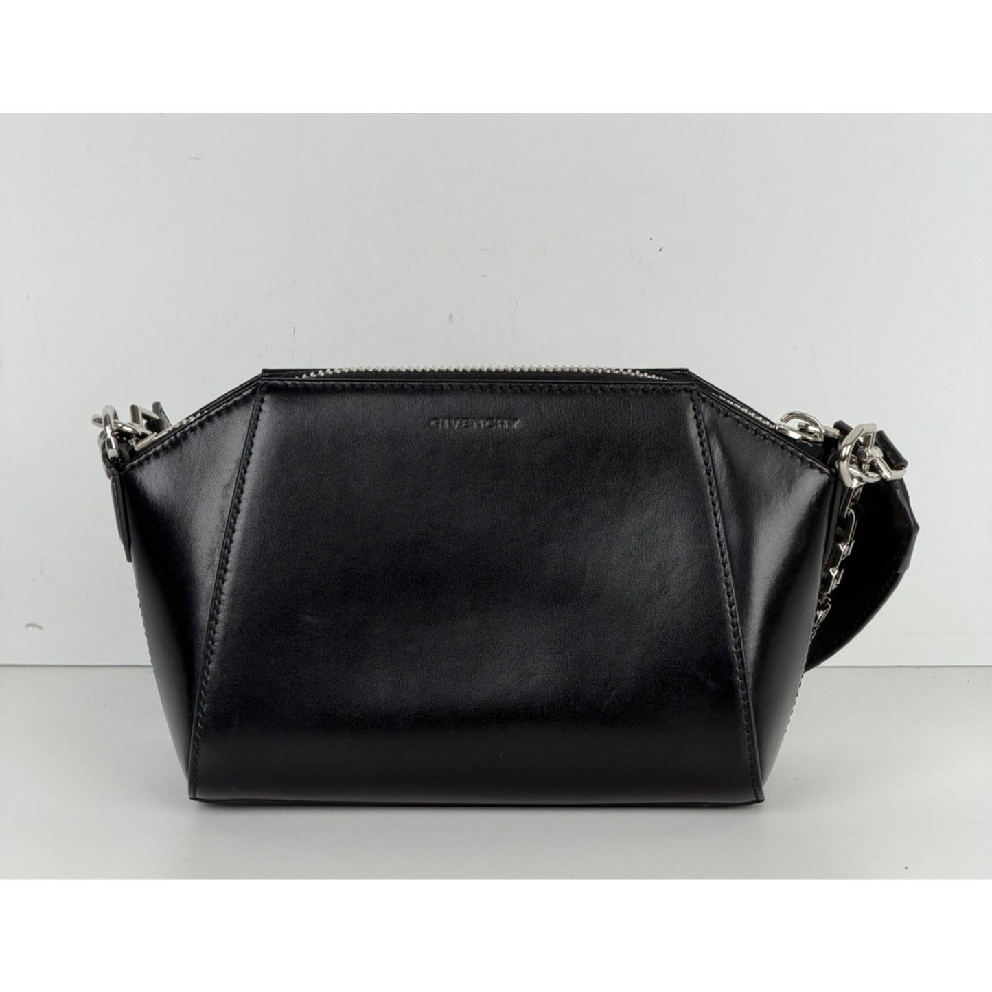 Givenchy Antigona XS 4G Crossbody Bag in Black Leather with Silver HW S08