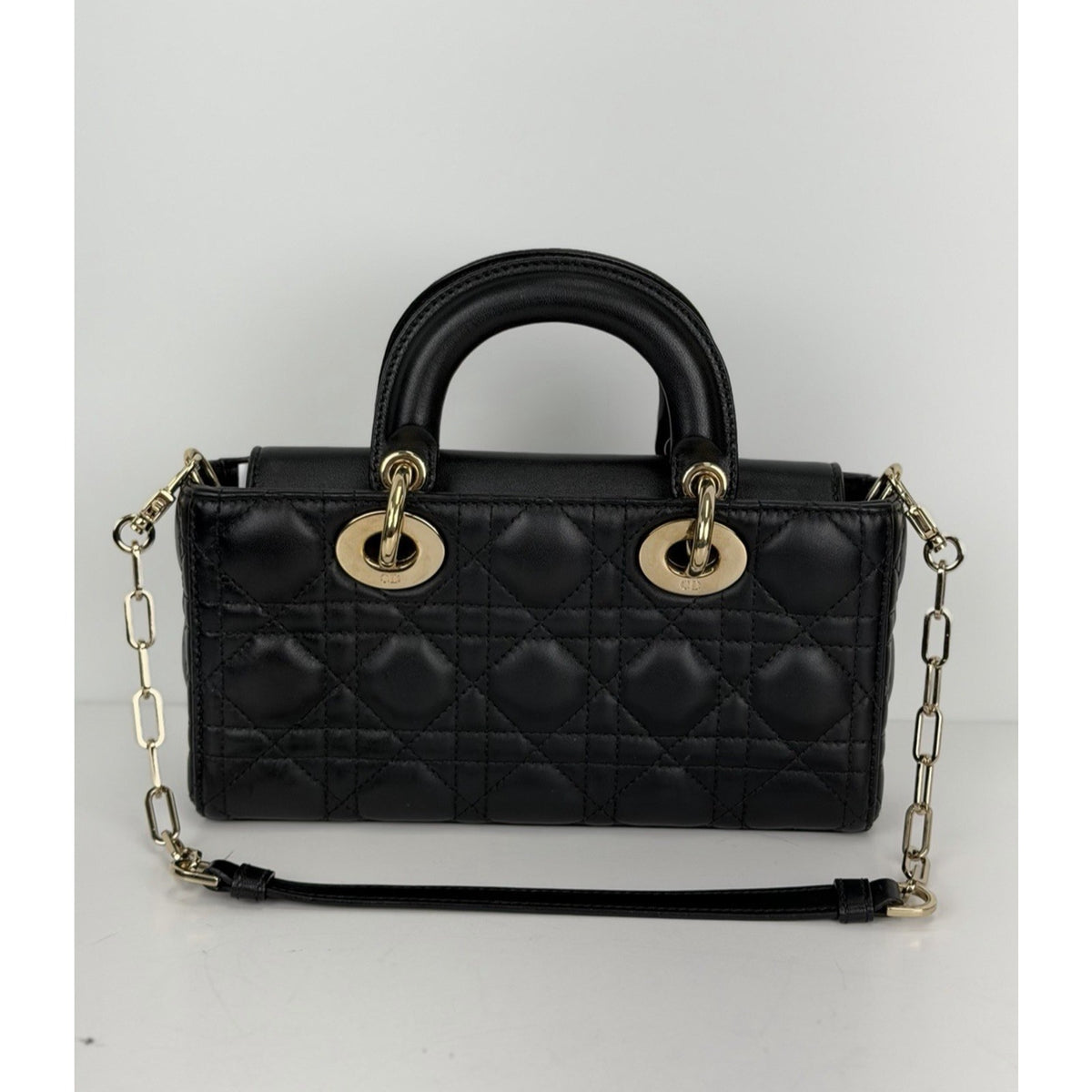 Christian Dior Lady D-Joy Bag Small in Black Cannage Lambskin Leather 2023 C-4