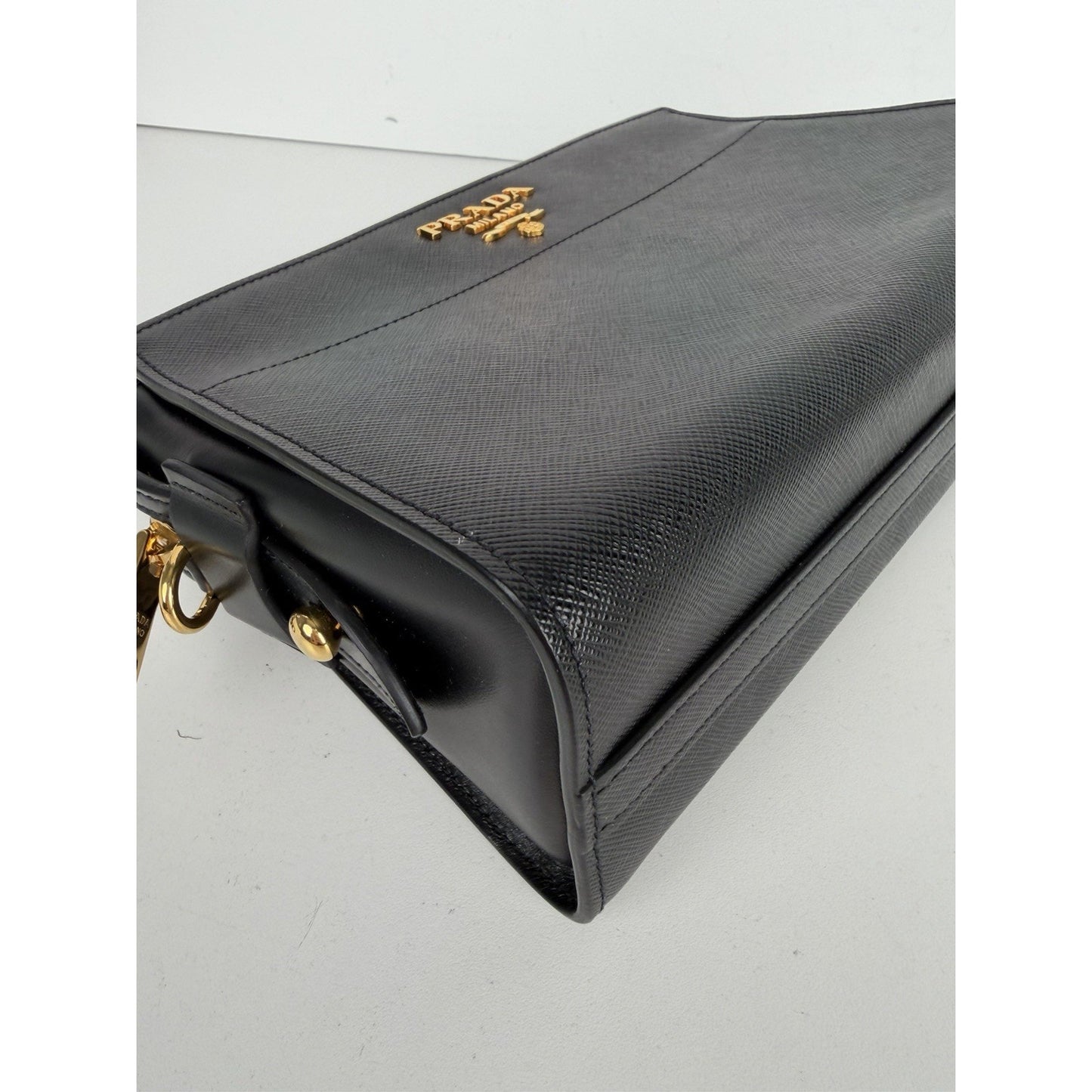 Prada Esplanade Crossbody Crossbody Bag in Black Saffiano Leather S-07