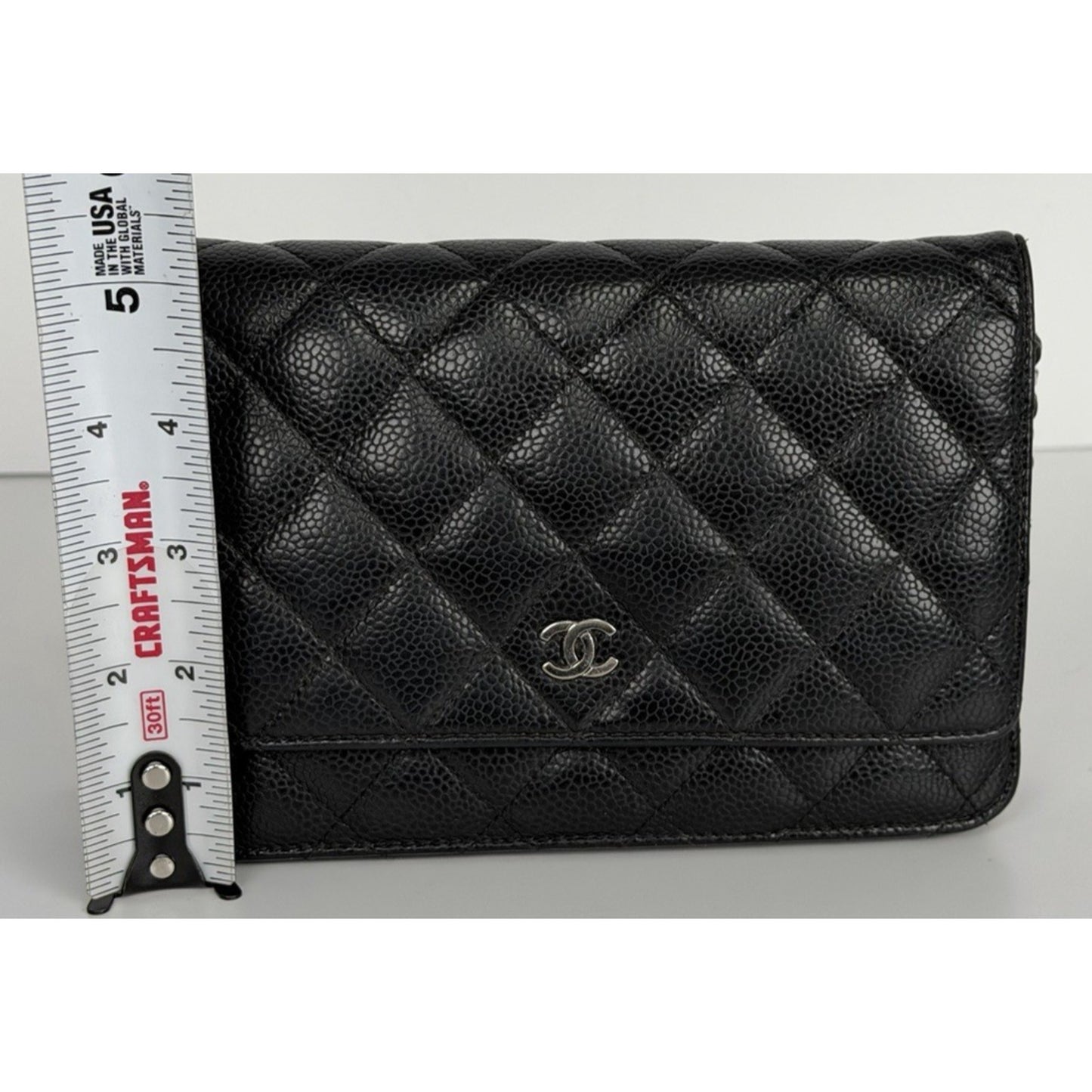 LAYAWAY: Chanel Black Leather Caviar Wallet on Chain Crossbody Bag