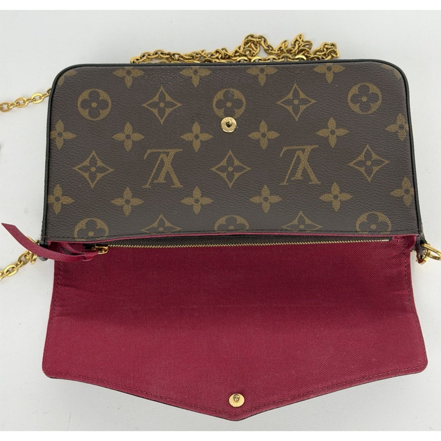 Louis Vuitton Felicie Pochette in Monogram Coated Canvas Handbag 2020 D4