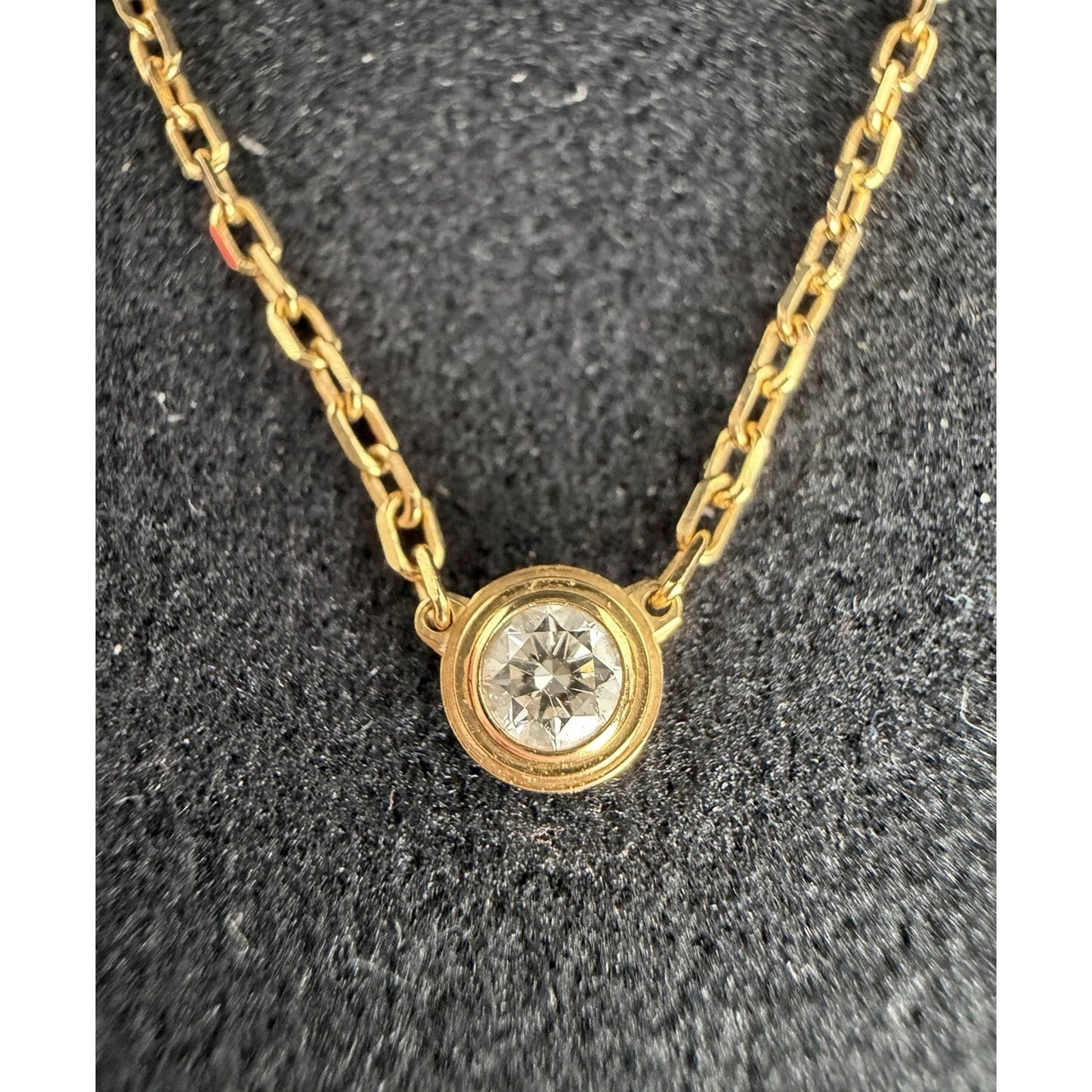 Cartier D'Amour Diamond Necklace Mini Model in 18K Yellow Gold 16in