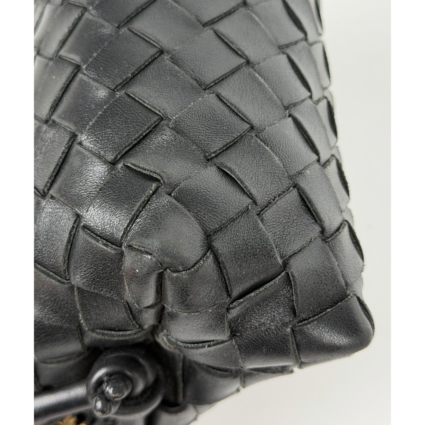 Bottega Veneta Mini Loop Camera Crossbody Bag Black Leather Knot Details S19