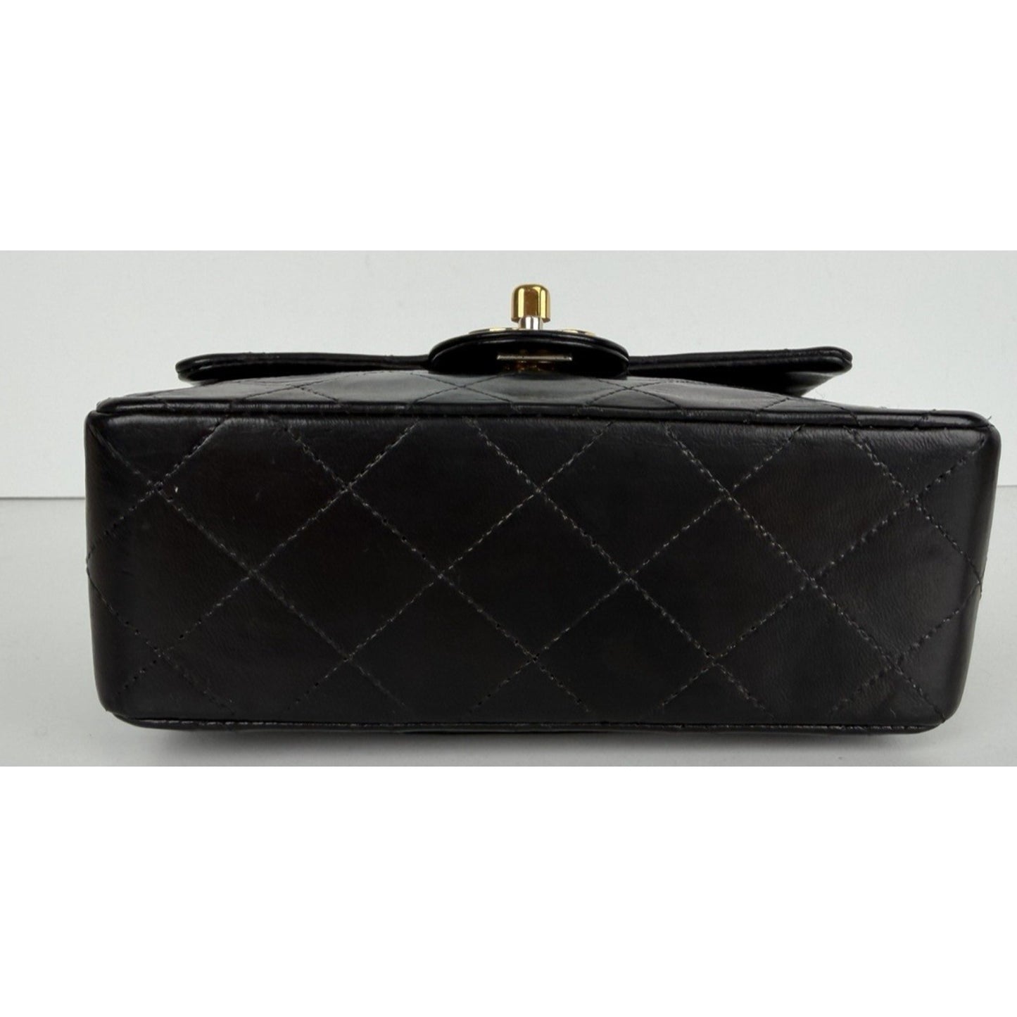Chanel Mini Square Single Flap Bag in Black Vintage 1986-1988 E-8