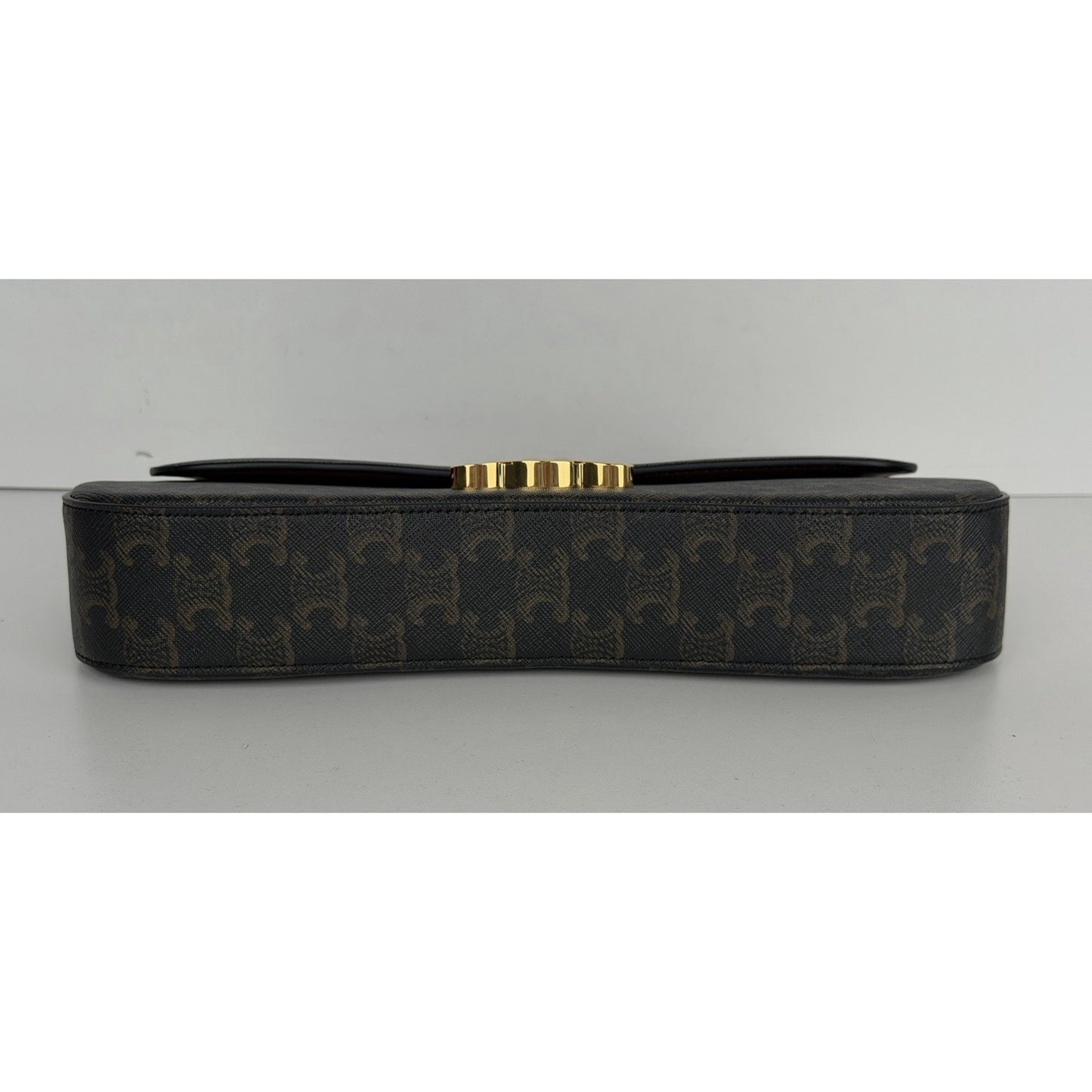 Celine Lola Triomphe Bag Coated Canvas and Calfskin & Gold-Tone Hardware B-2