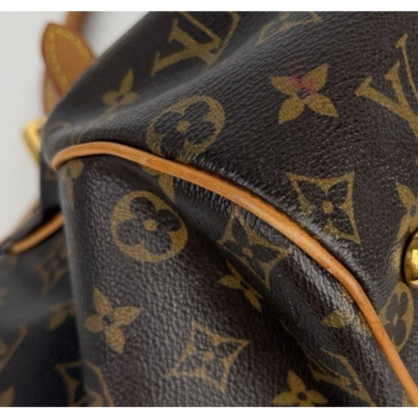 Louis Vuitton Tivoli Bag GM Monogram Brown Coated Canvas & Leather Trim 2015 S10