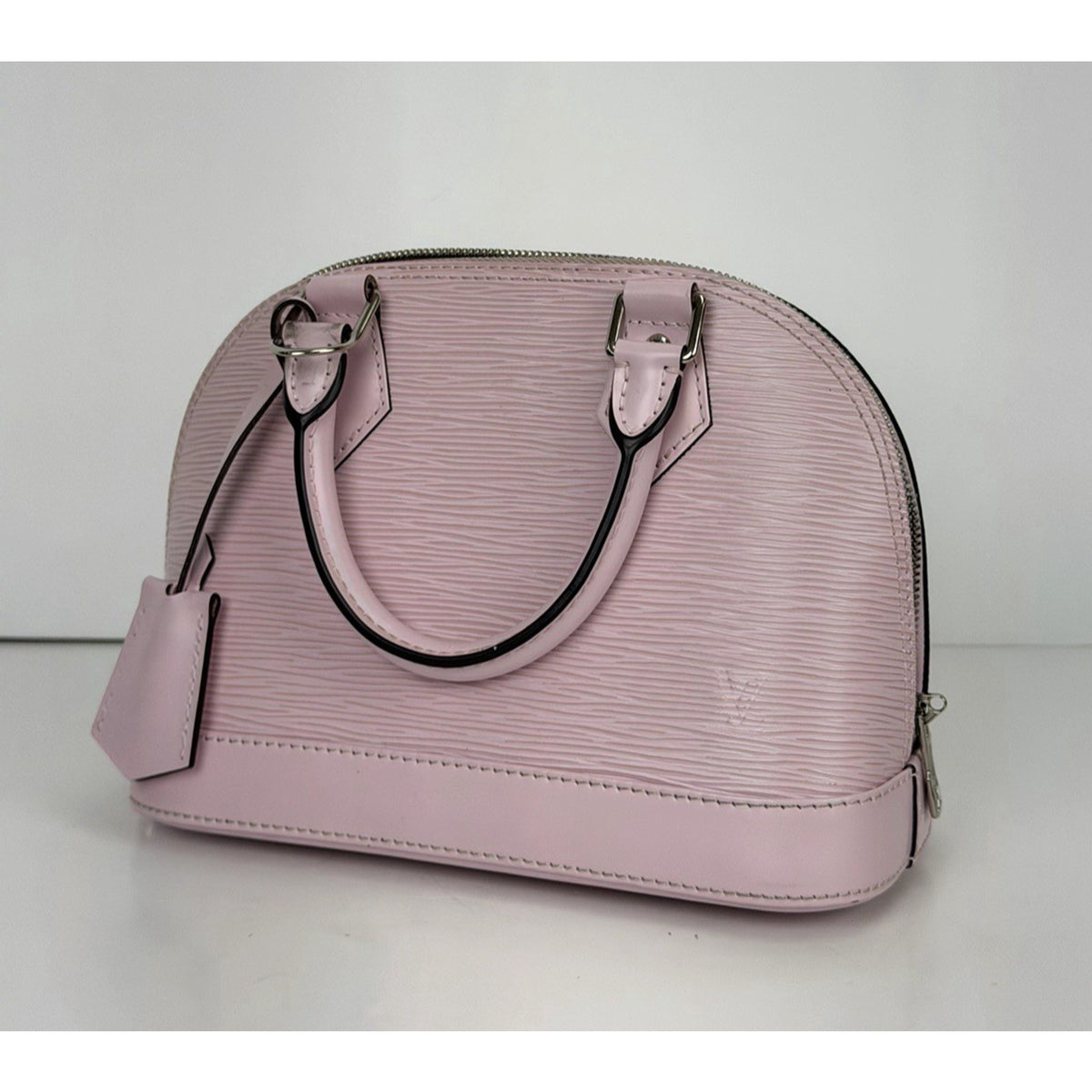 Louis Vuitton Alma BB Handbag in Pink Epi Leather Silver-Tone Hardware S02