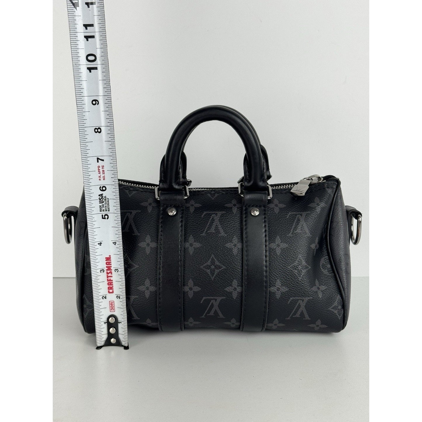 Louis Vuitton Keepall Bandouliere 25 Monogram Eclipse Canvas Bag B-2