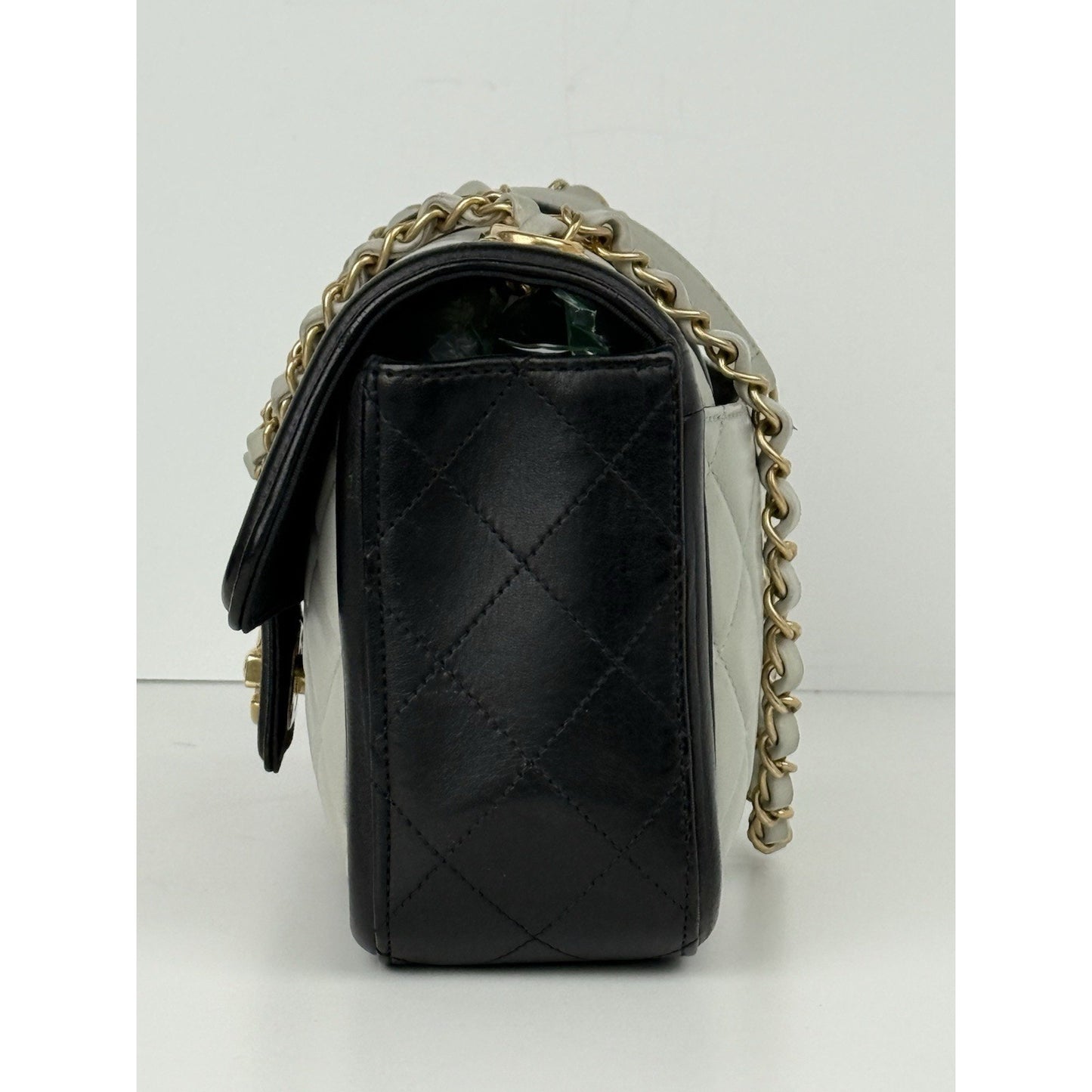 CHANEL Elegant CC Medium Lambskin Leather Quilted Flap Shoulder Bag