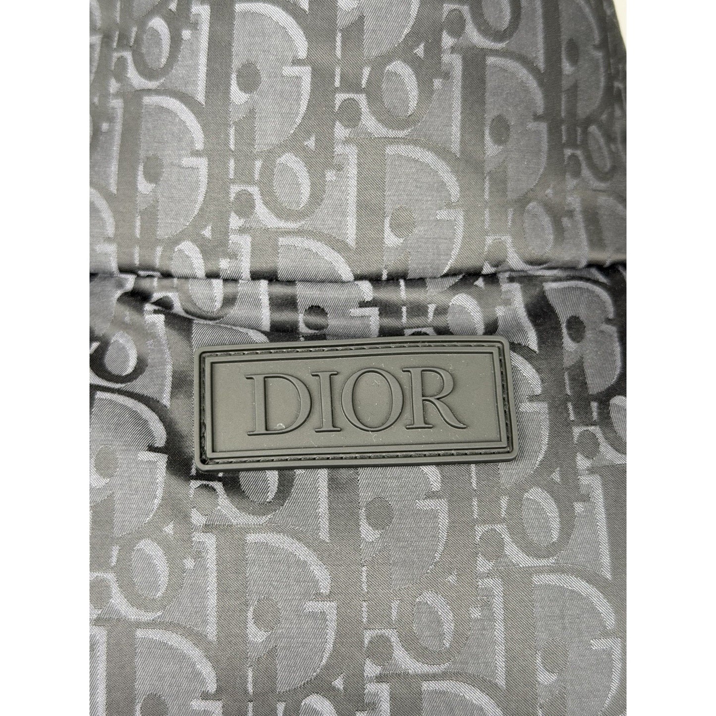 Christian Dior Men Oblique Down Vest Cotton-Blend Jacquard