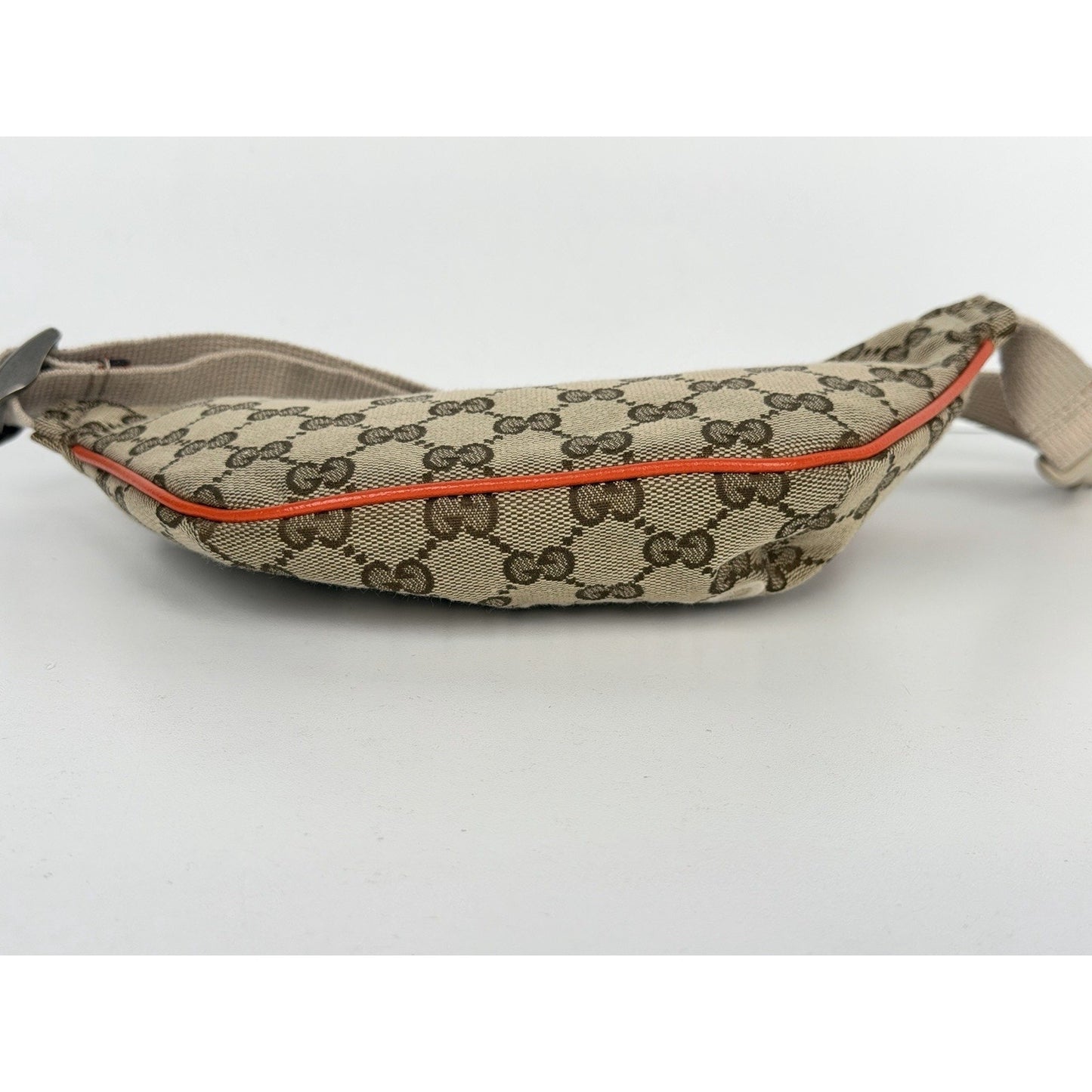 Gucci x The North Face Waist Belt Bag Beige Canvas & Orange Leather S08