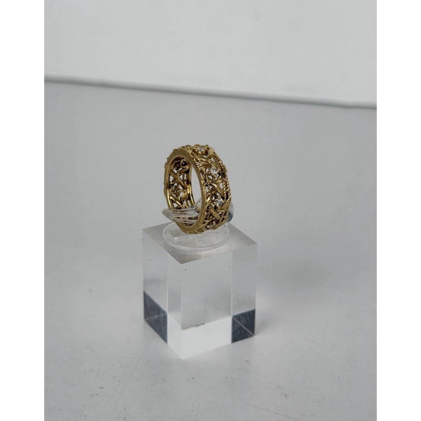 Dior My Dior Ring Diamond 18k Yellow Gold Open Filigree Work Design