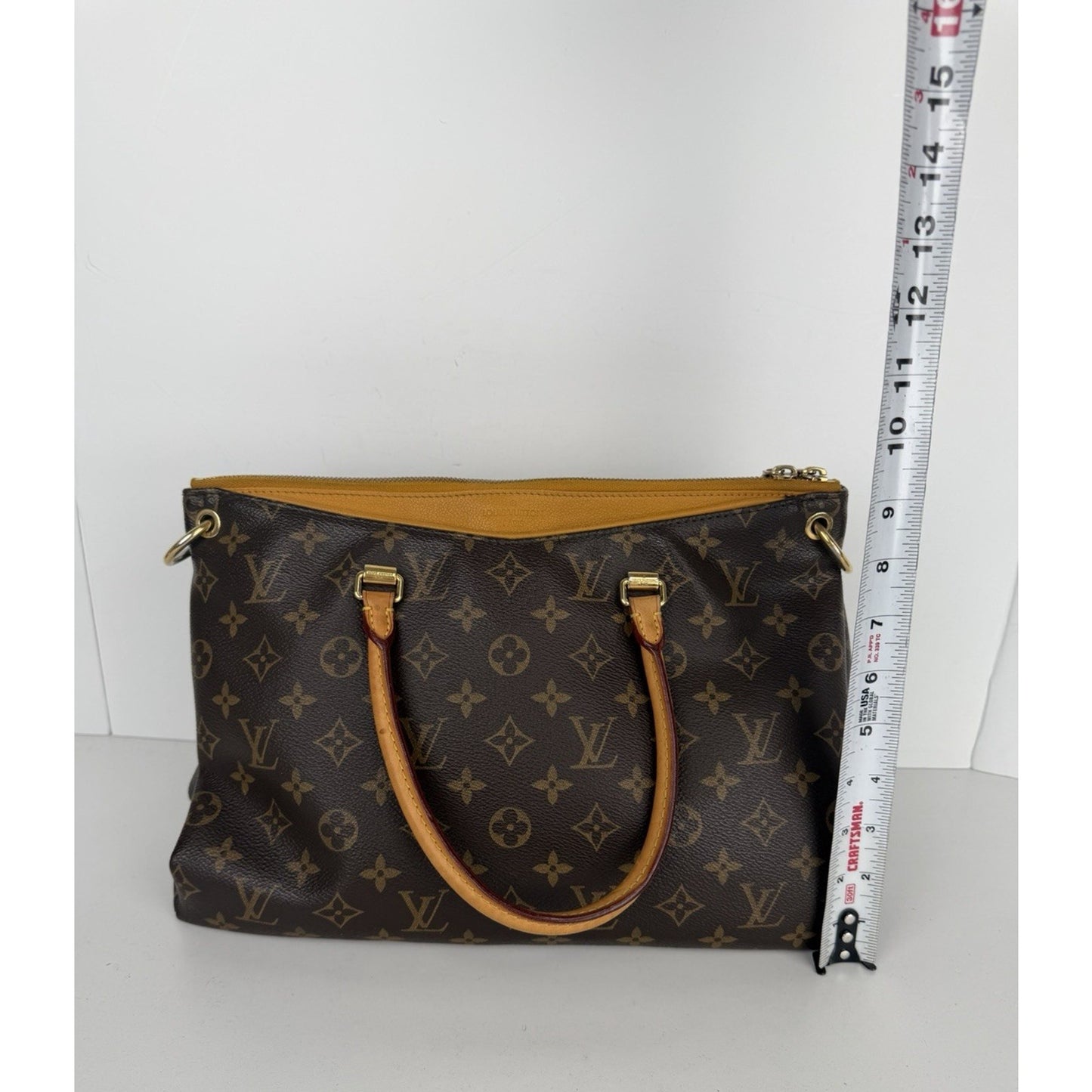 Louis Vuitton Pallas Top Handle Bag MM in LV Monogram Coated Canvas 2014 S-20