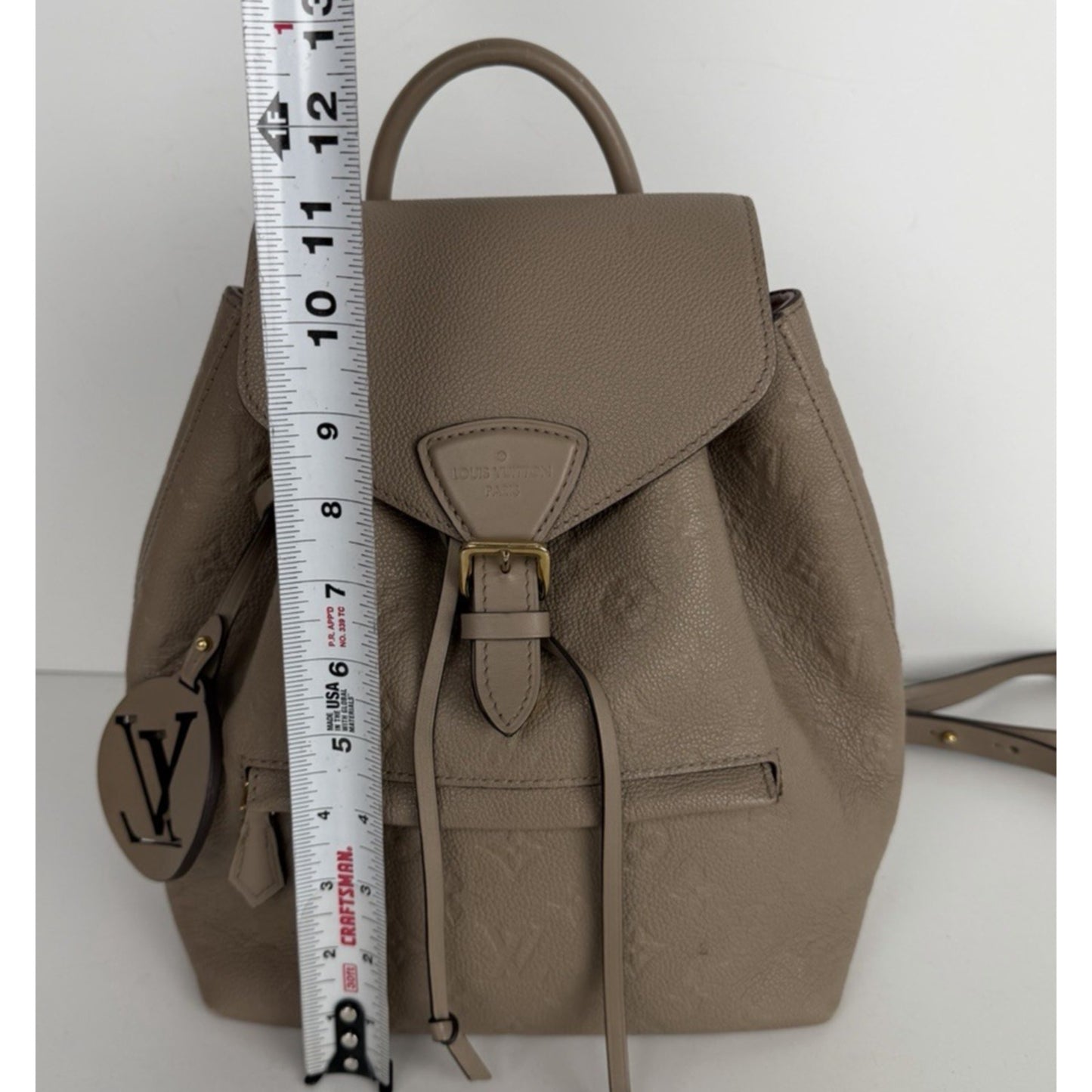 Louis Vuitton Monogram Empreinte Montsouris NM Backpack Neutral Tourterelle D2