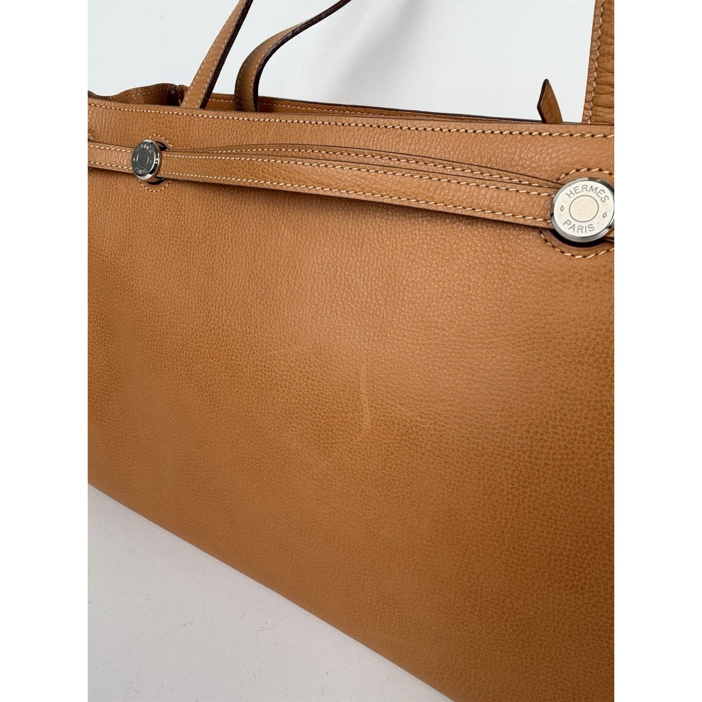 Hermes Cabana Tote Bag Vintage in Gold-Brown Leather 2004 B-2