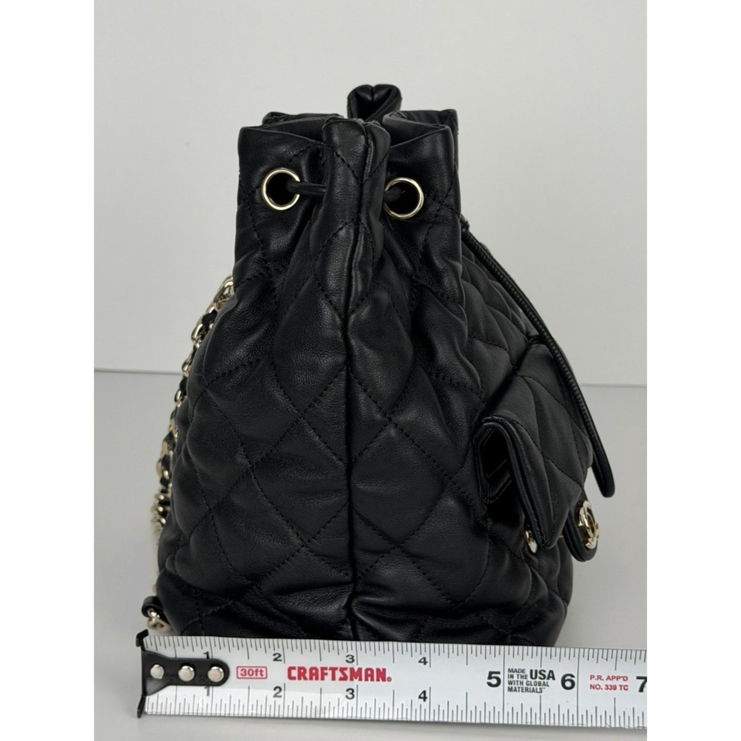 Chanel Double Pocket Drawstring Backpack F1