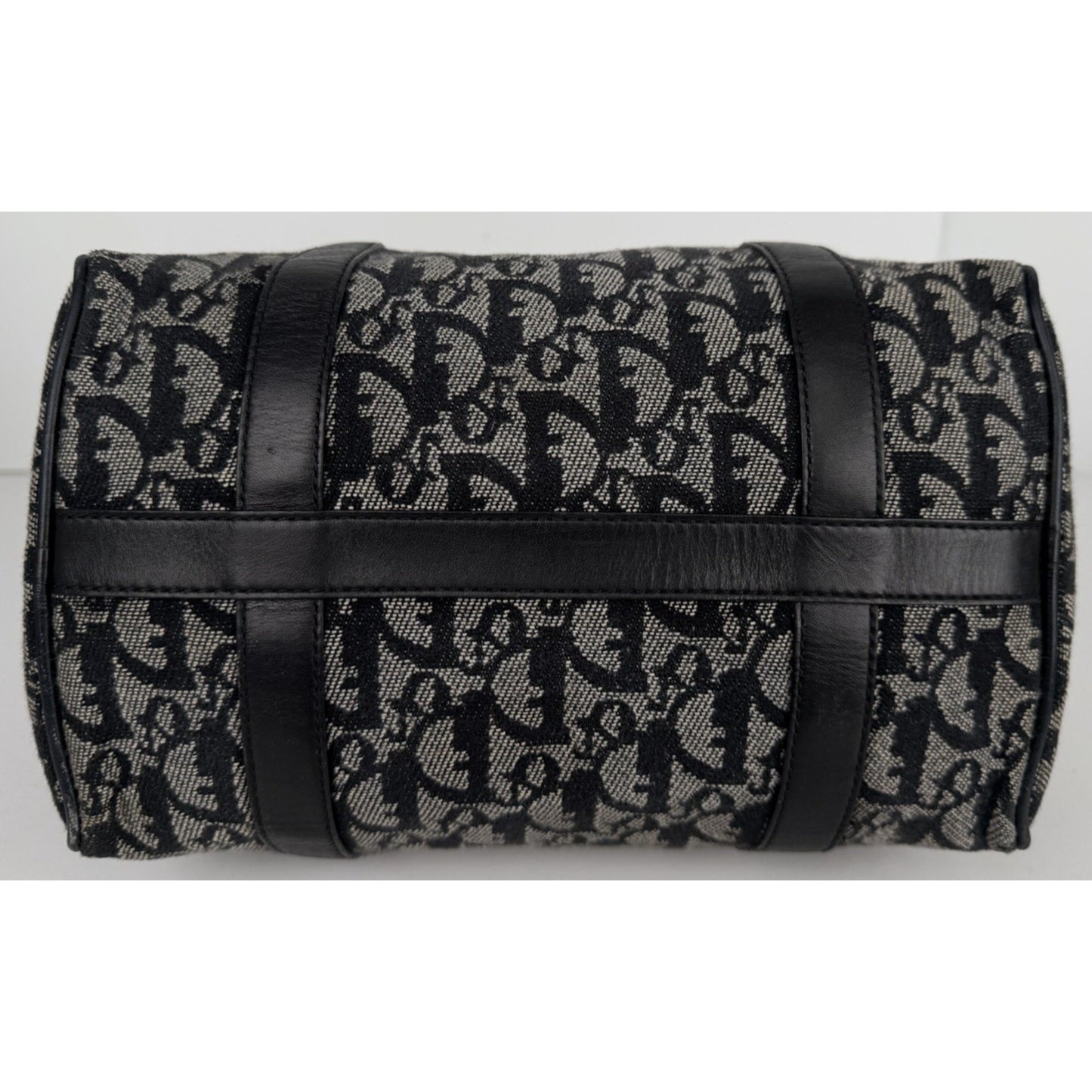 Christian Dior Trotter Boston Small Bag in Black Monogram Canvas 2002 S