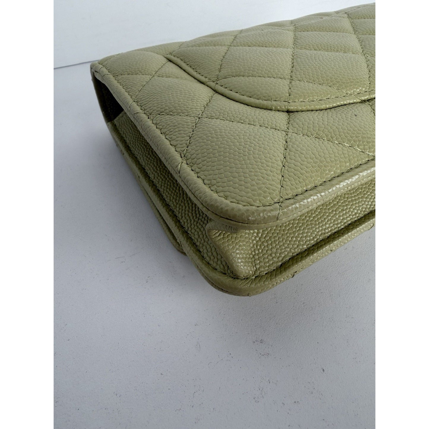 Chanel Wallet on Chain Bag in Green-Sage Caviar Quilted Leather 2020 R-1