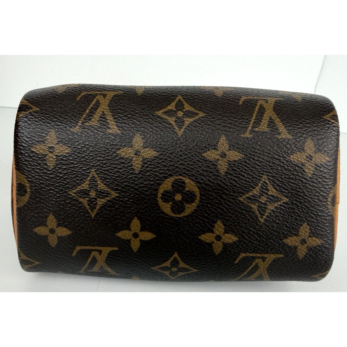 Louis Vuitton Nano Speedy Handbag in Brown Coated Canvas Crossbody 2019 B5