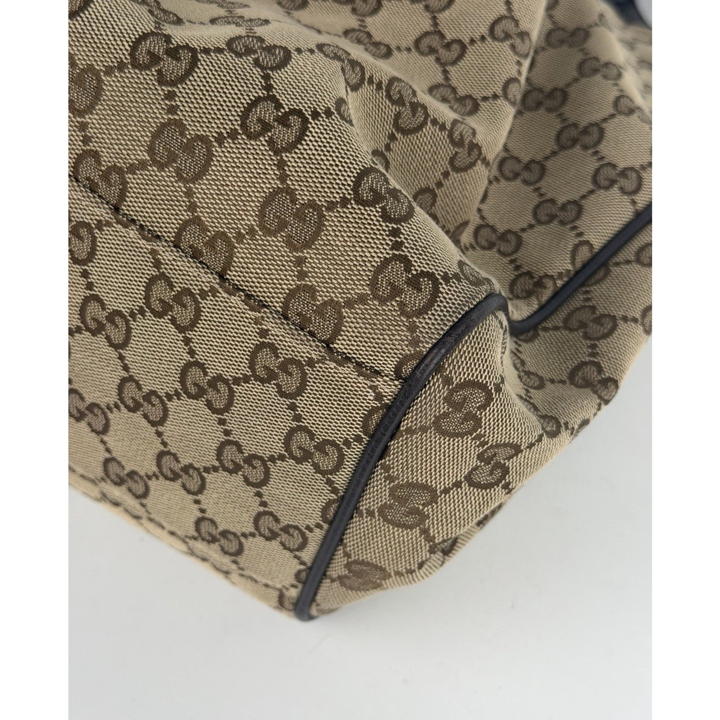 Gucci Sukey Tote Handbag Large in Brown GG Monogram Canvas with Magnetic Snap S