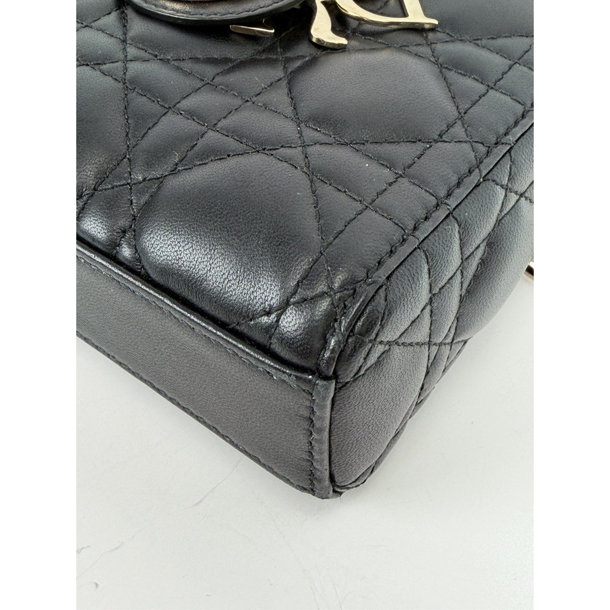 Christian Dior Lady D-Joy Bag Small in Black Cannage Lambskin Leather 2023 C-4