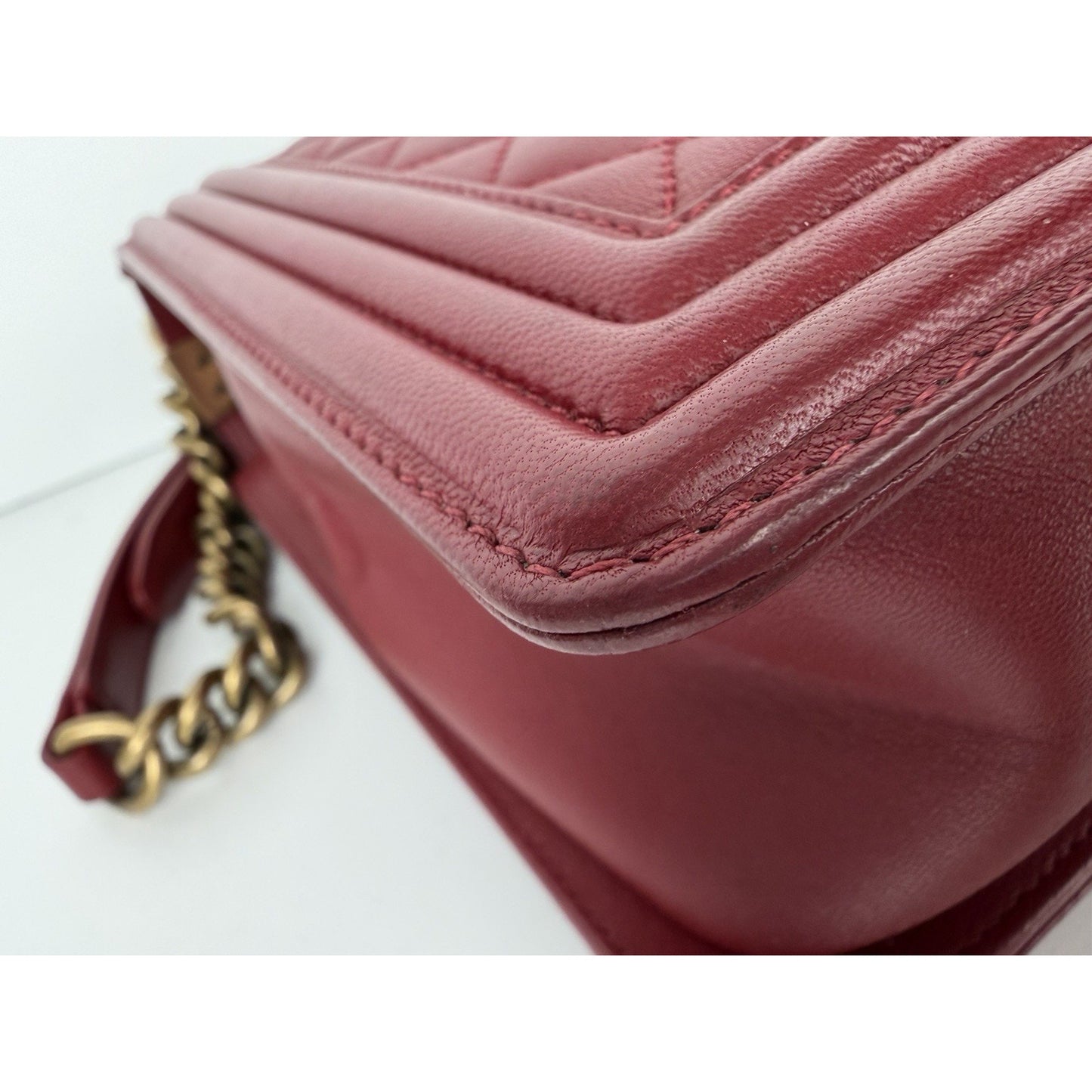 Chanel Boy Bag Large Red Leather & Aged Gold-Tone Hardware 2014 D8