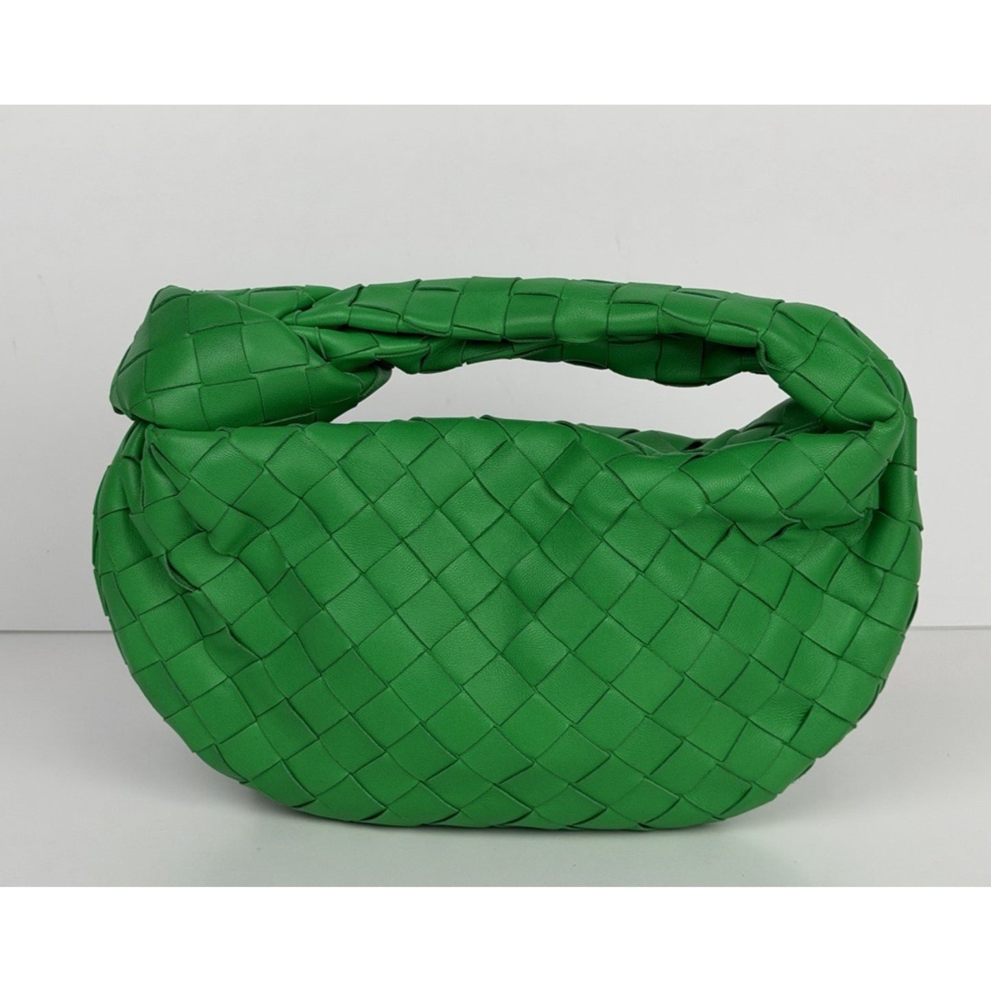 Bottega Veneta Mini Jodie Bag in Parakeet Green Intrecciato Woven Leather S10
