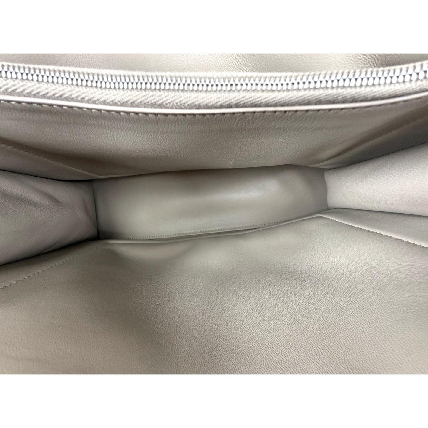 Balenciaga Large Crush Quilted Leather Chain Shoulder Bag Taupe E6