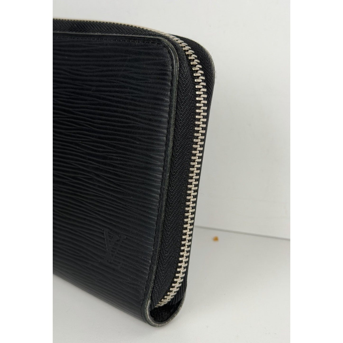 Louis Vuitton Zippy Wallet Organizer Black Leather&Silver-tone hardware 2014 K1