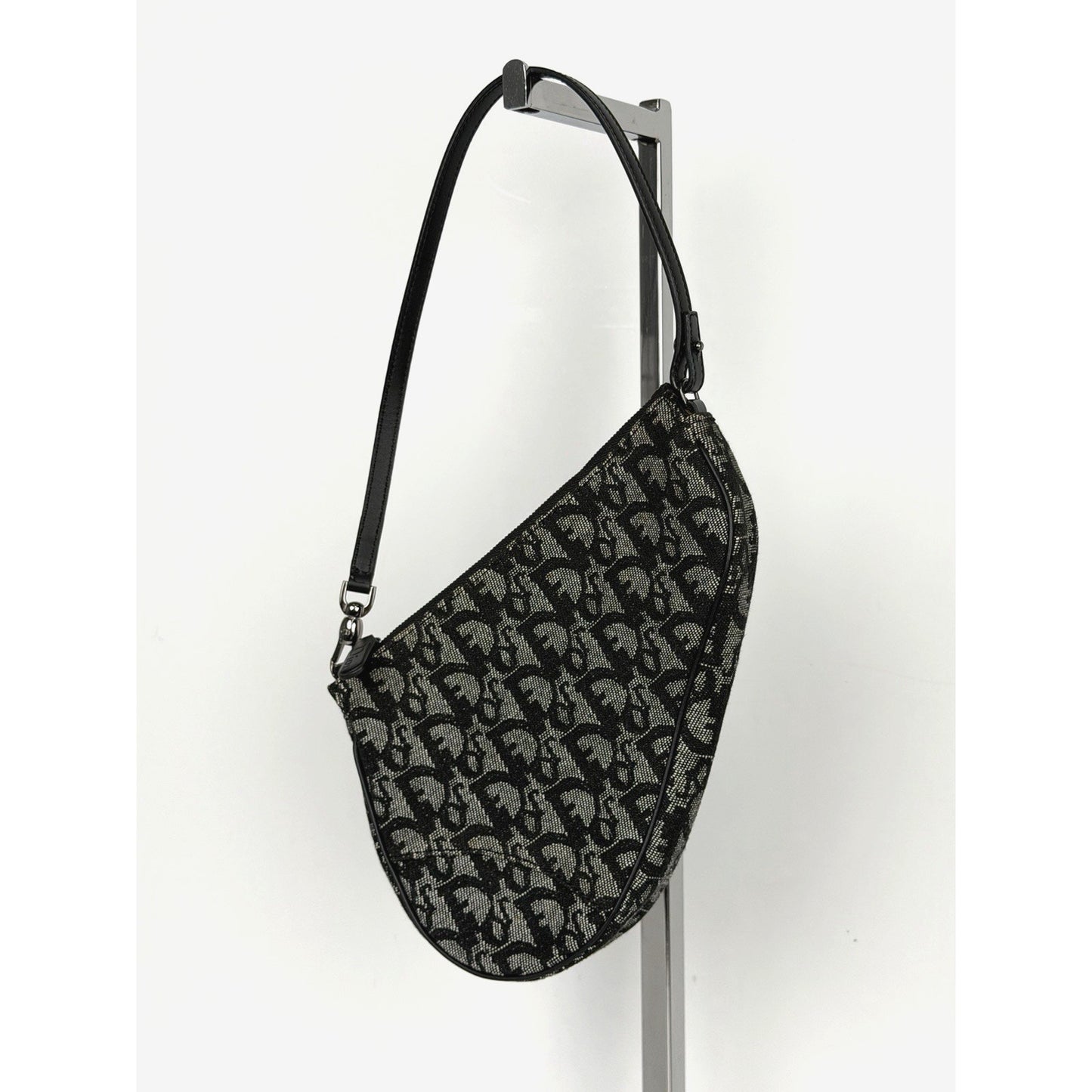 Christian Dior Vintage Monogram Saddle Pochette Bag in Oblique Canvas 2002 S13