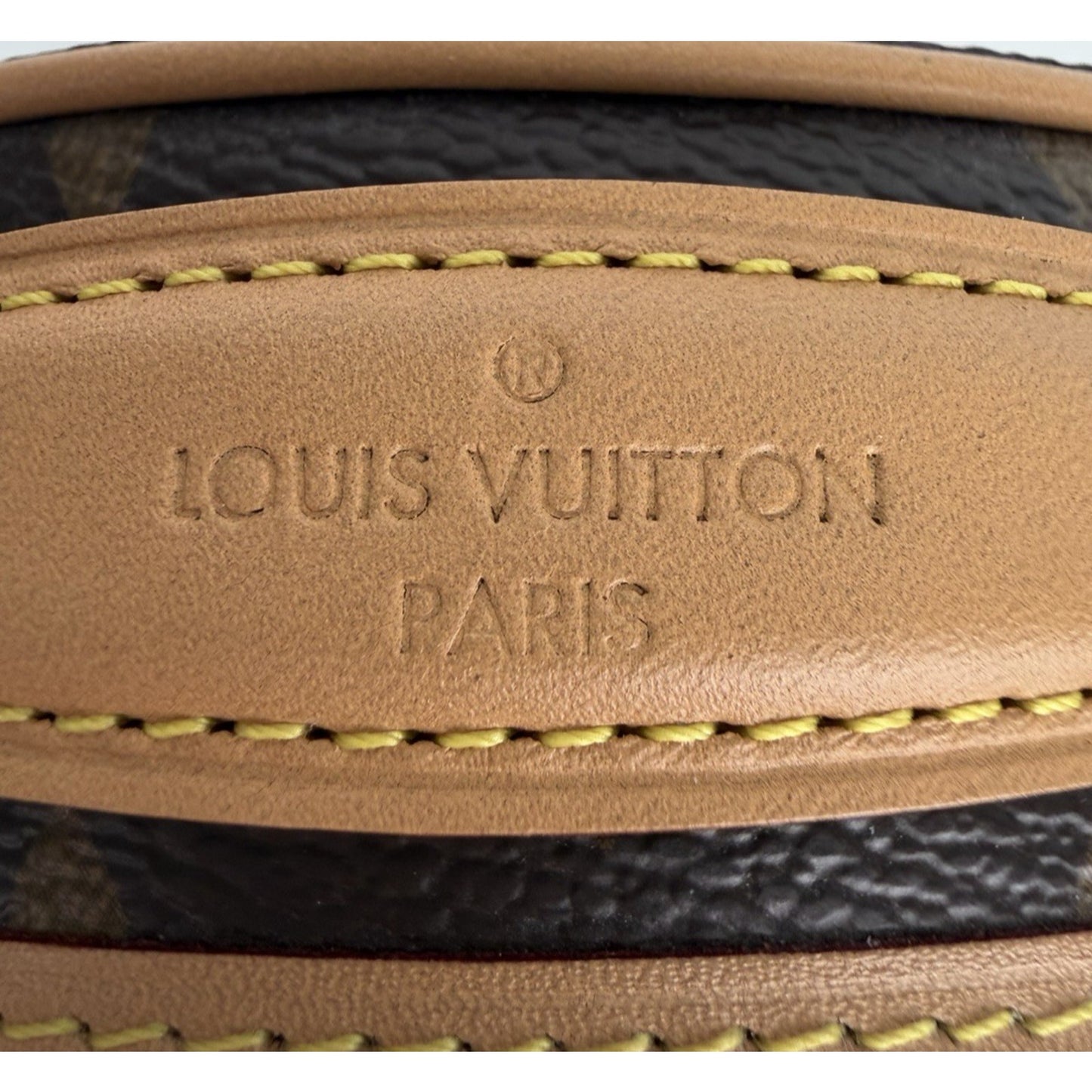 Louis Vuitton Mini Boite Chapeau Monogram Coated Canvas&Leather Name Tag NFC B5