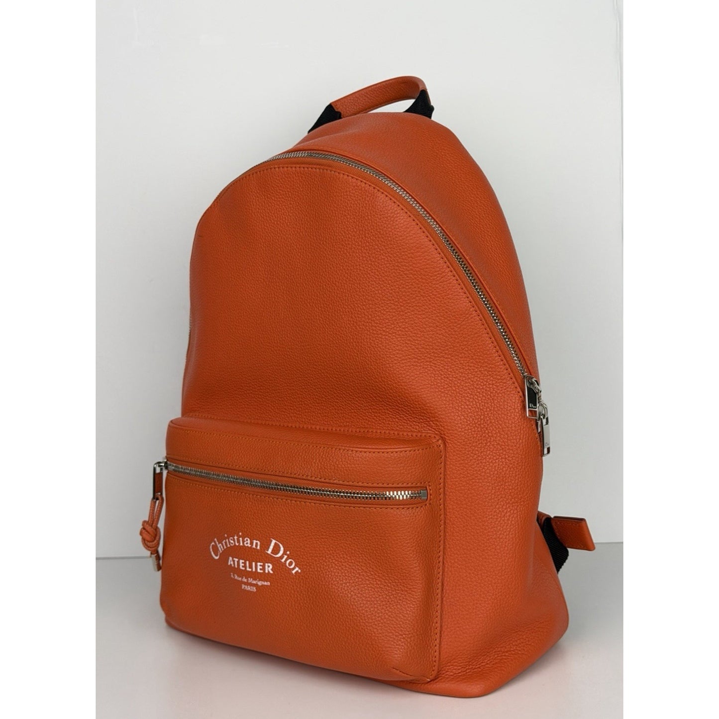 Christian Dior Atelier Backpack in Orange Leather 2018
