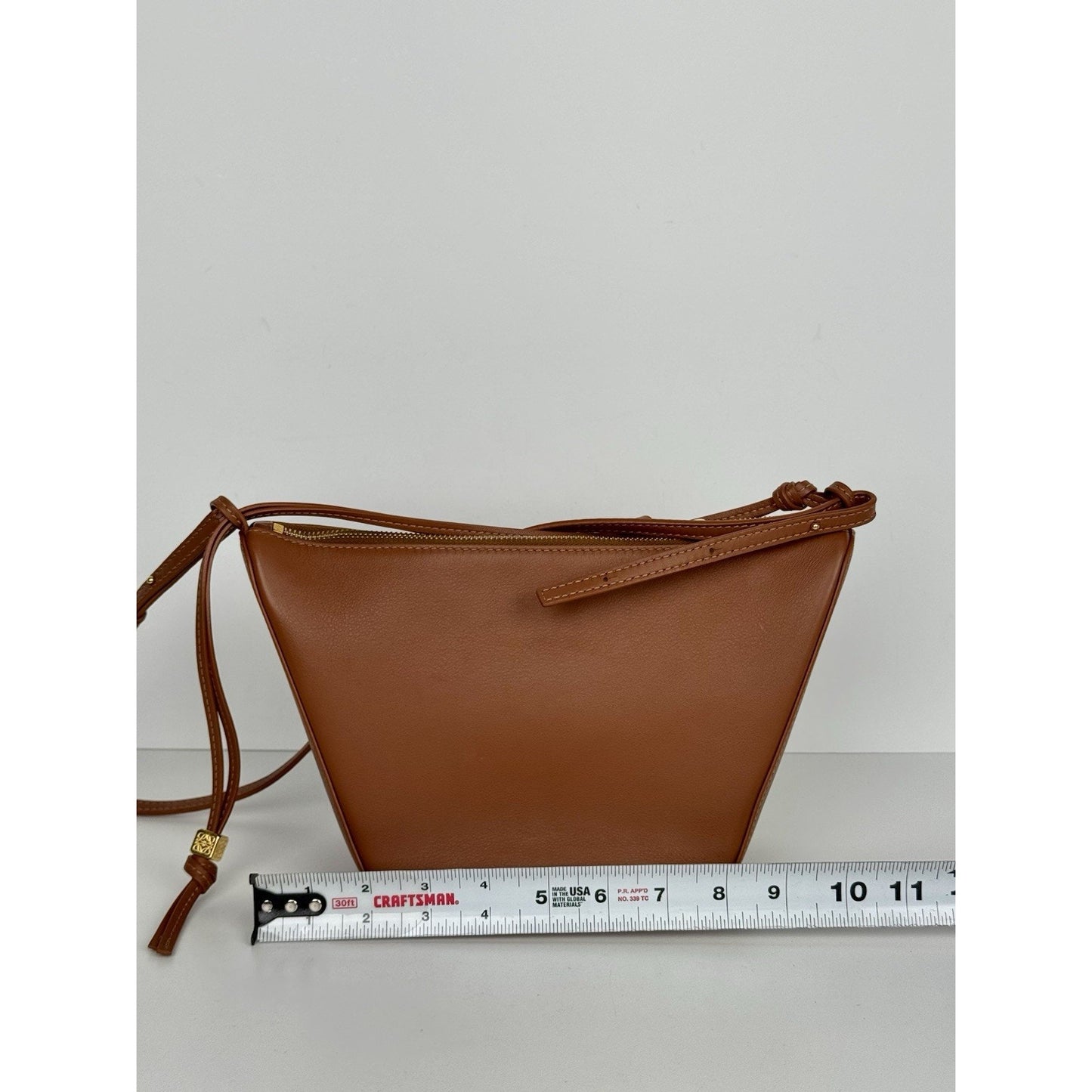 Loewe Mini Hammock Hobo Bag in Brown Leather with Gold Hardware E-3
