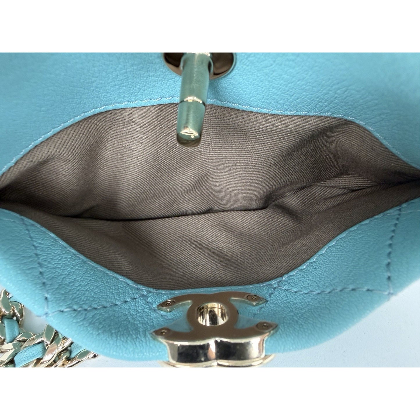 Chanel Casual Trip Camera Case Bag Small in Tiffany Blue Goatskin 2018-2019 D4
