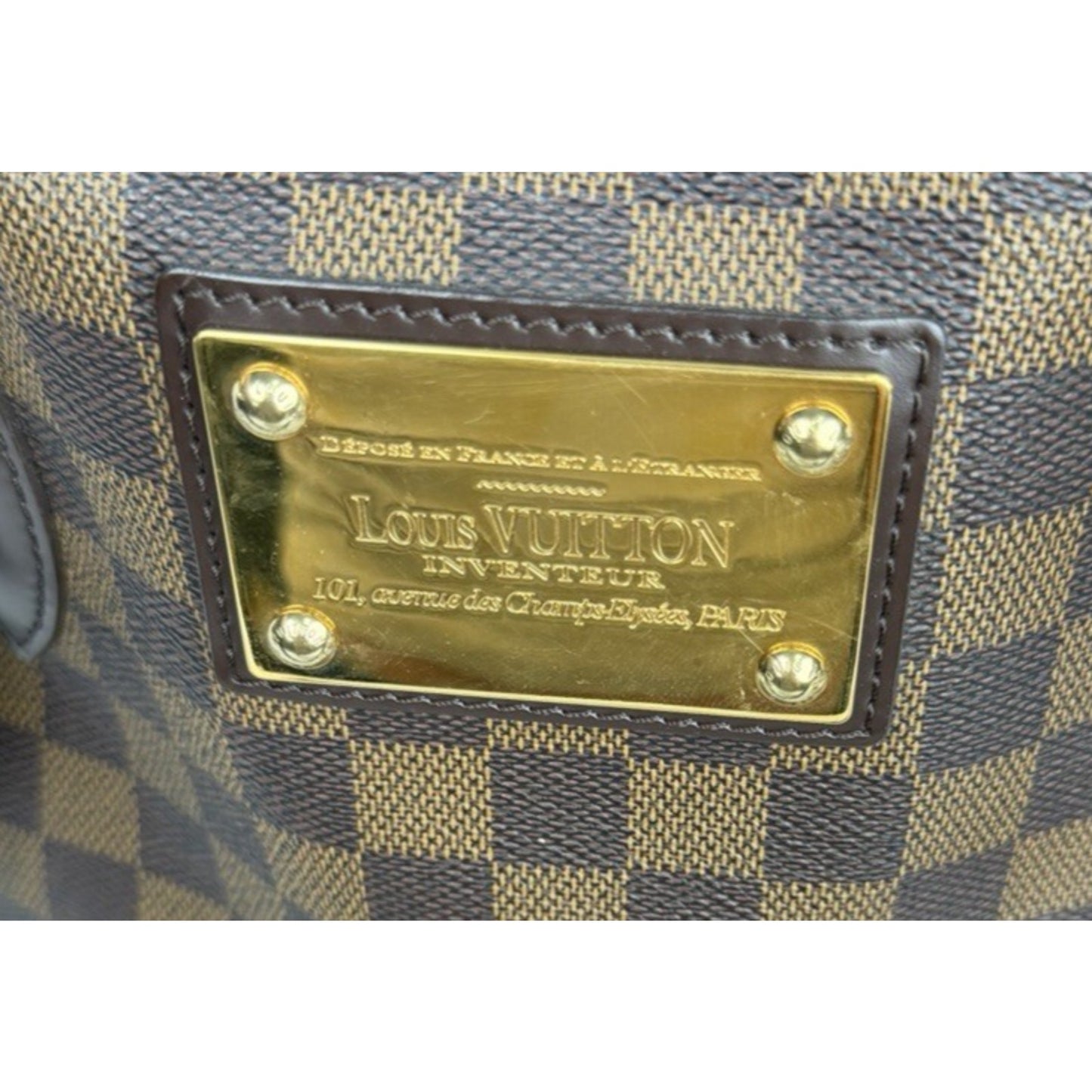 Louis Vuitton Hampstead Handbag GM in Coated Damier Ebene Canvas Tote 2007 S