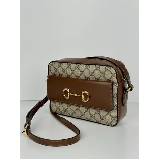 Gucci Horsebit 1955 Small Shoulder Bag GG Supreme Canvas
