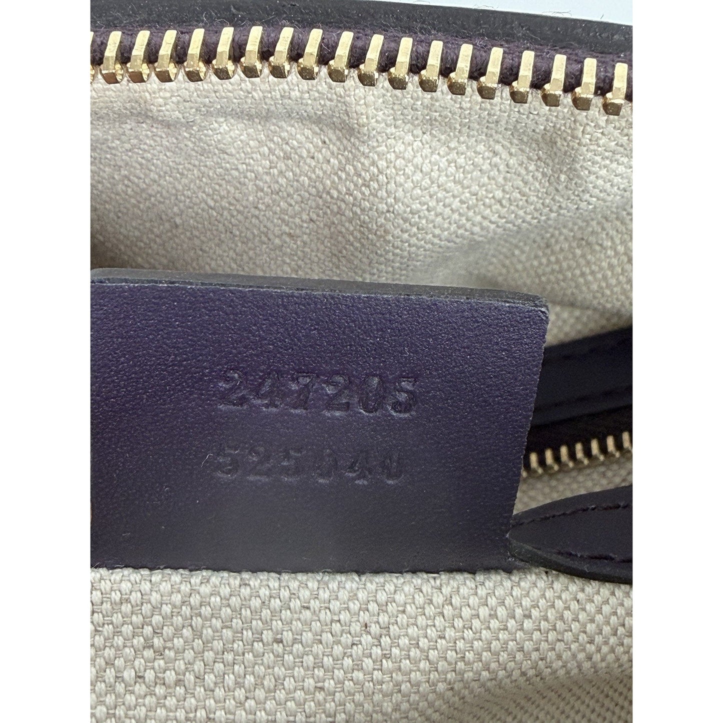Gucci Web Boston Medium Bag in Brown GG Monogram Canvas & Purple Trim S