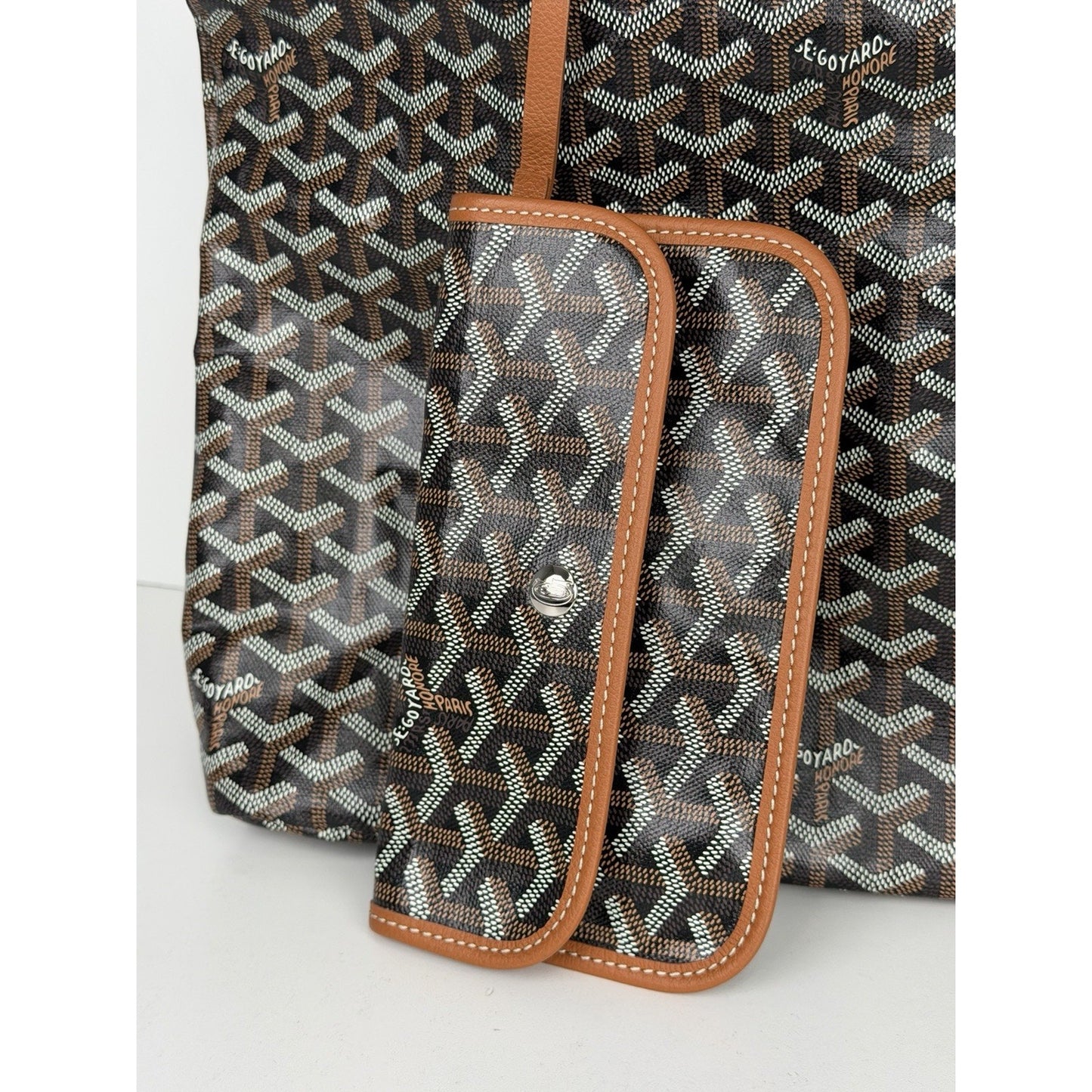 Goyard Boheme Hobo Bag in Goyardine Coated Canvas and Chevron Pattern D2