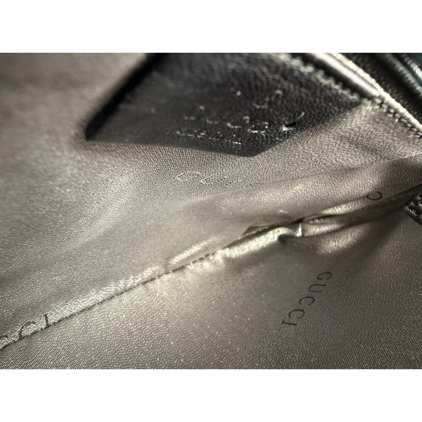 Gucci Vintage Velvet Devore Chain Black Shoulder Bag