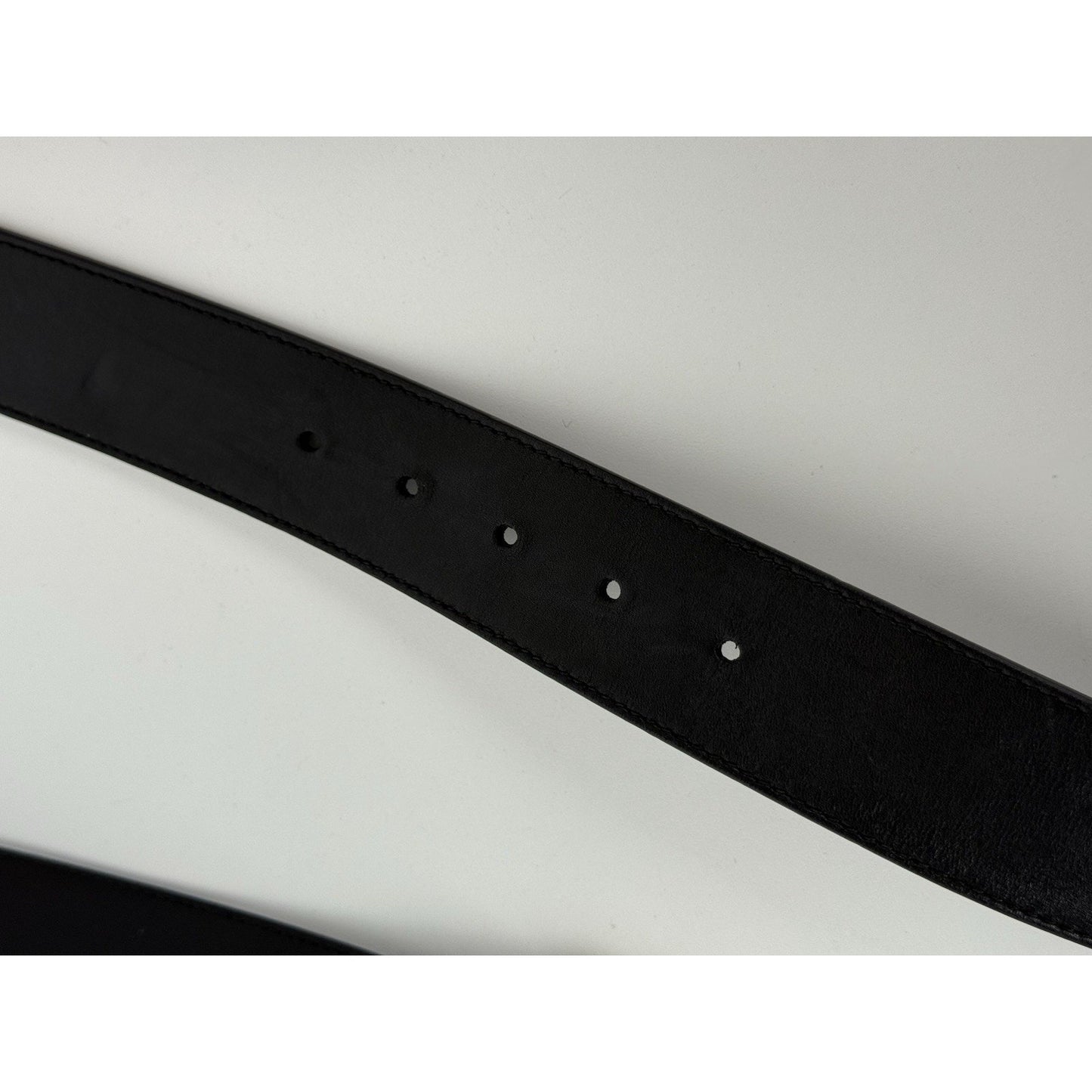Gucci Interlocking GG Black Leather Women's Belt 85/34