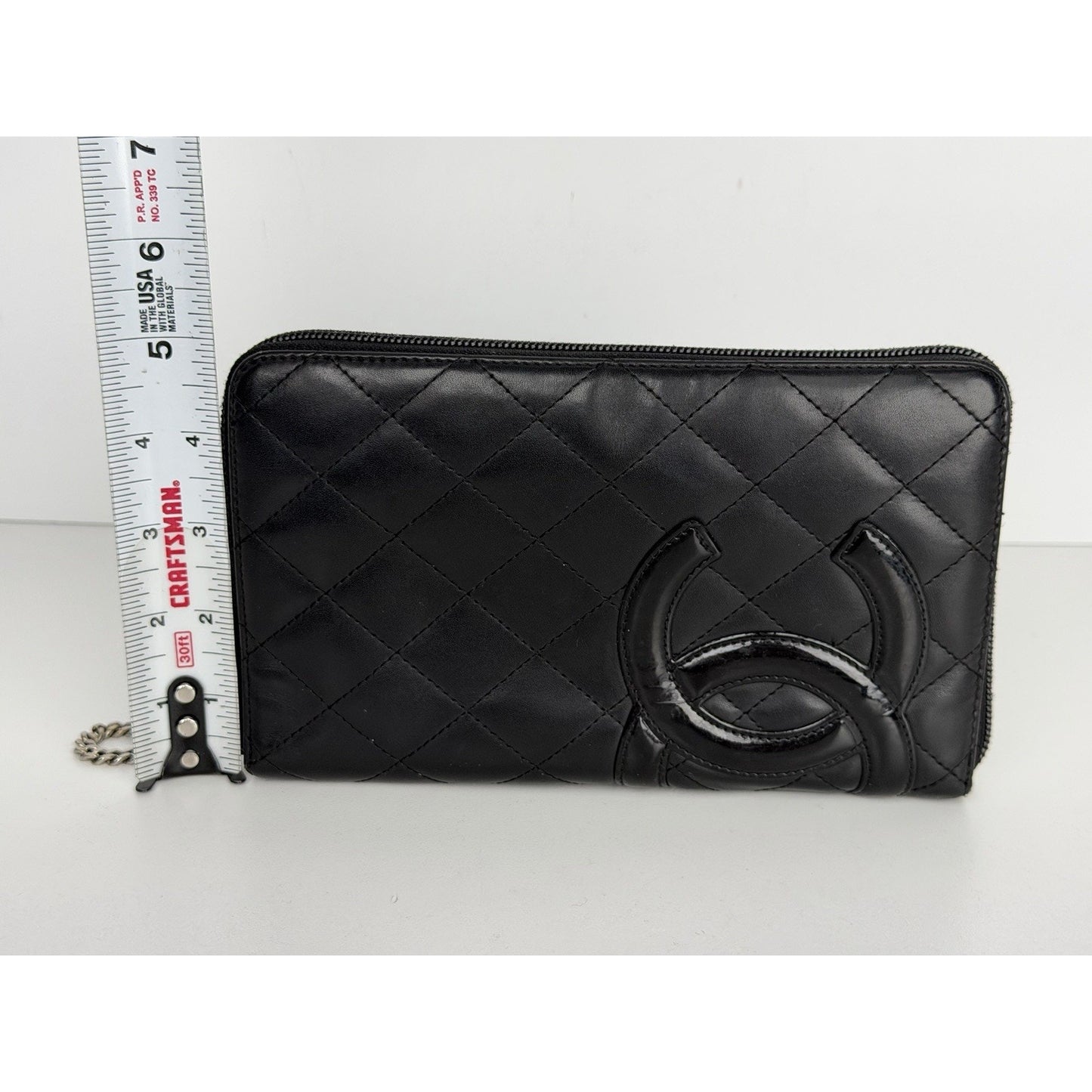 Chanel Cambon Ligne Organizer Wallet in Black Quilted Leather 2008-2009
