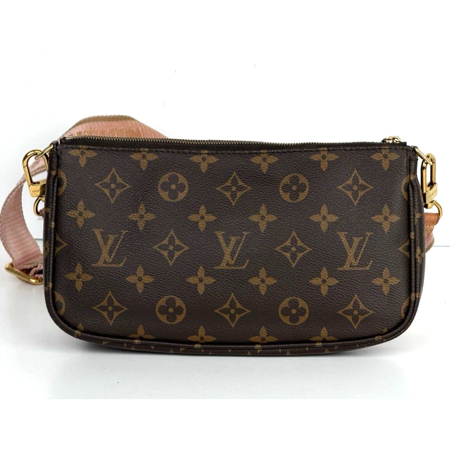 Louis Vuitton Multi Pochette Accessoires Bag in Brown Coated Canvas NFC S-08