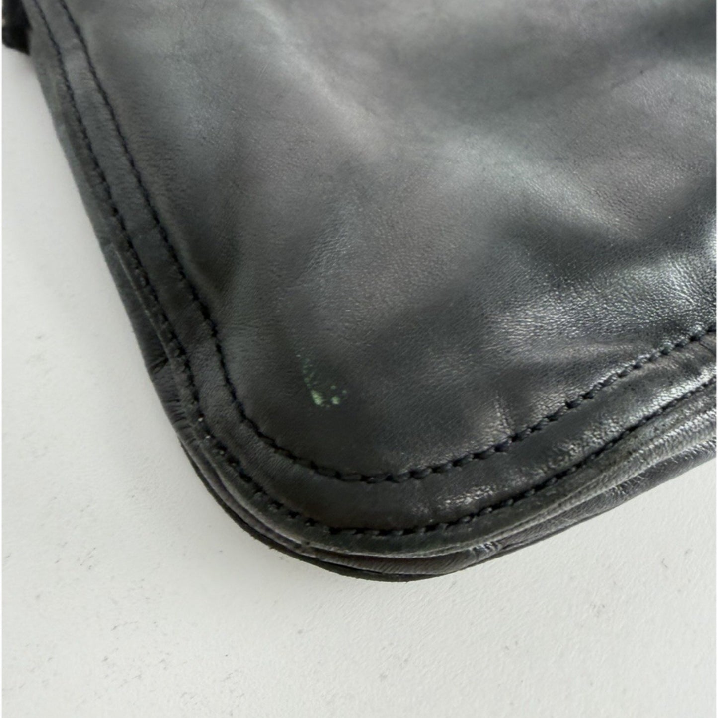 Prada Bicolor Leather Clutch Bag in Black and Orange Unisex S11