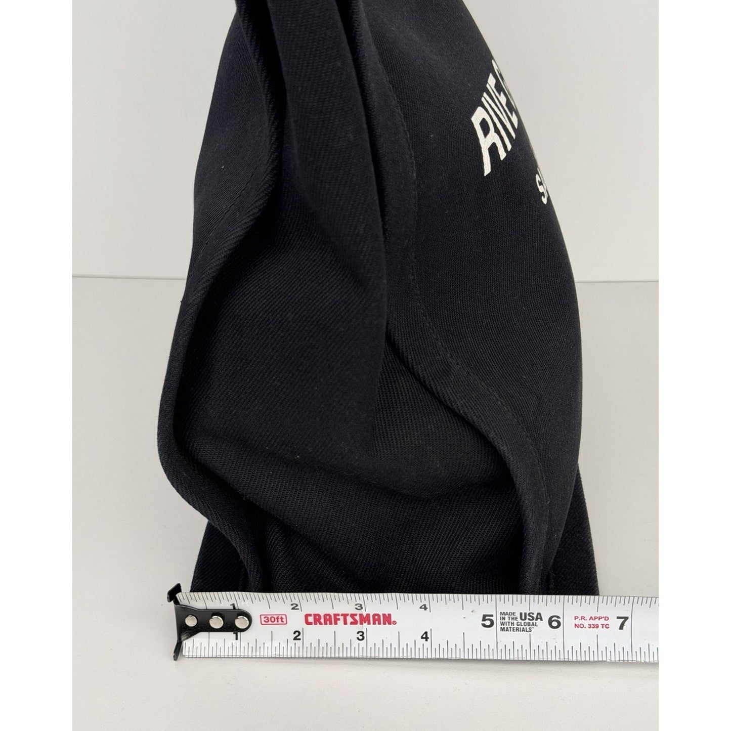 Saint Laurent Rive Gauche Tote Bag Small in Black Canvas and Calfskin S11