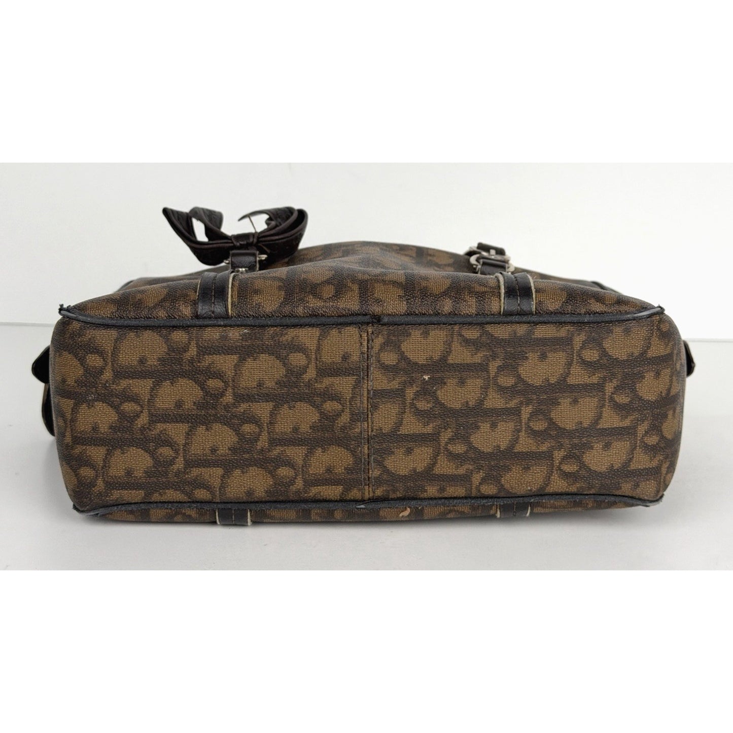 Christian Dior by John Galliano Romantique Trotter Bag in Brown Canvas 2006 S
