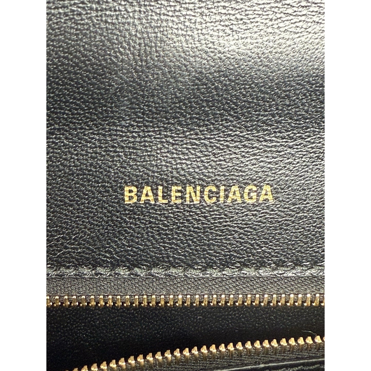 Balenciaga Hourglass Black Leather Top Handle Women's Bag