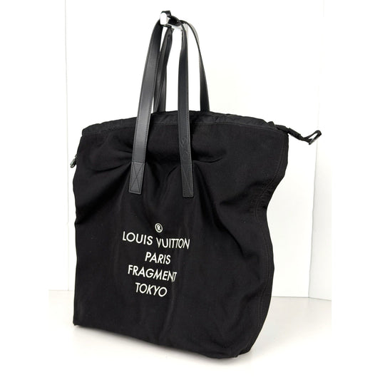 Louis Vuitton Fragment Cabas Tote Bag in Black Canvas Silver Hardware S19