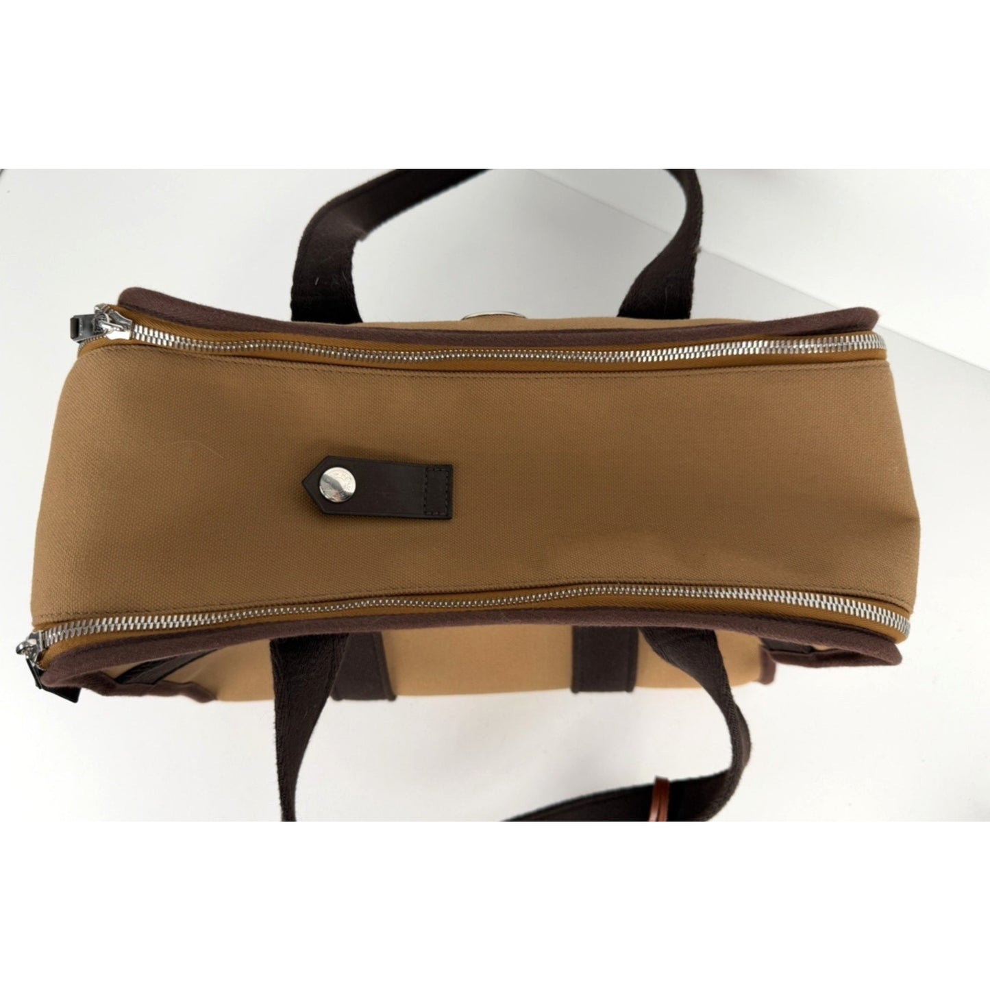 Hermes Toile Carrying Bag in Brown Breathable Canvas for Small Dogs 2022 E-4