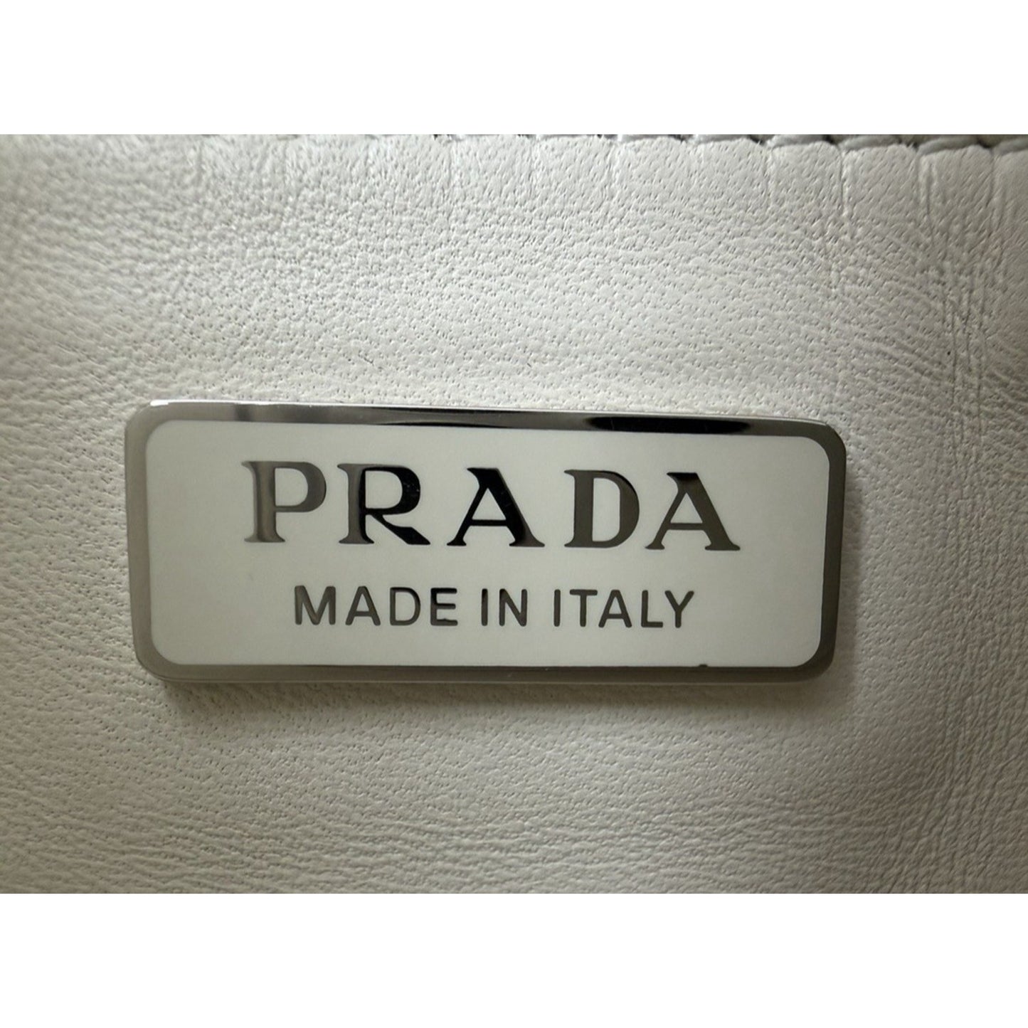Prada Moon Padded Leather Small Hobo Bag in White Nappa Leather C9