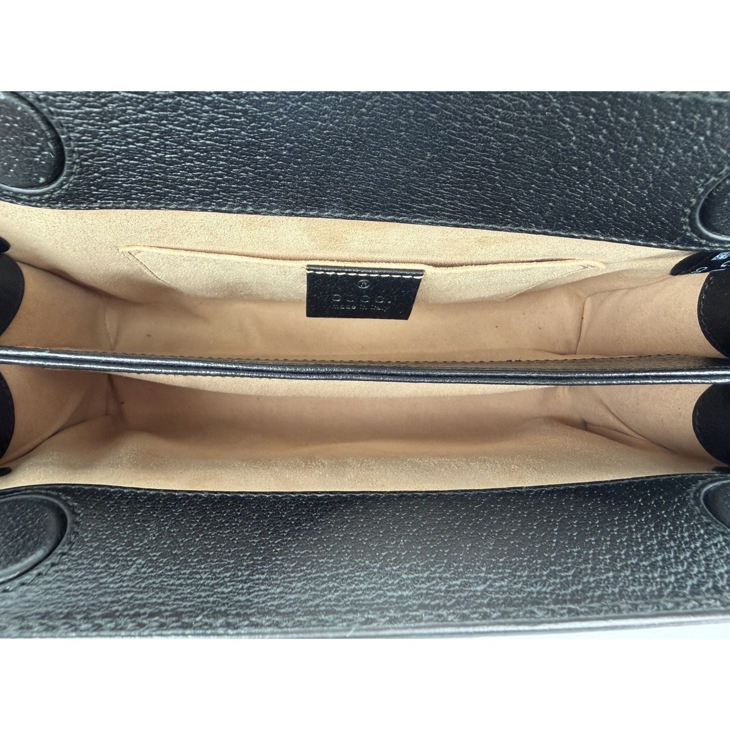 Gucci Ophidia Chain Shoulder Bag Small Black Calfskin Leather with Web Accent E6
